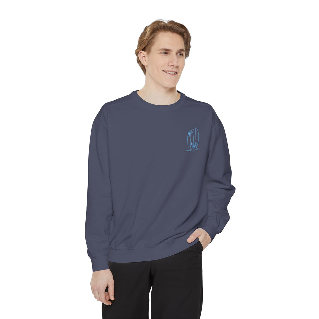 Surfboard Watercolor Sweatshirt — Coastal Vibes Crewneck