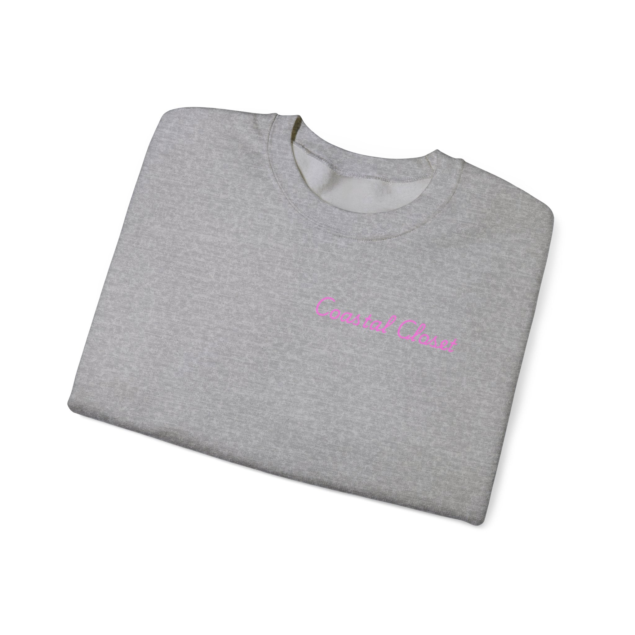 'Coastal Chase' Minimal Script Crewneck Sweatshirt