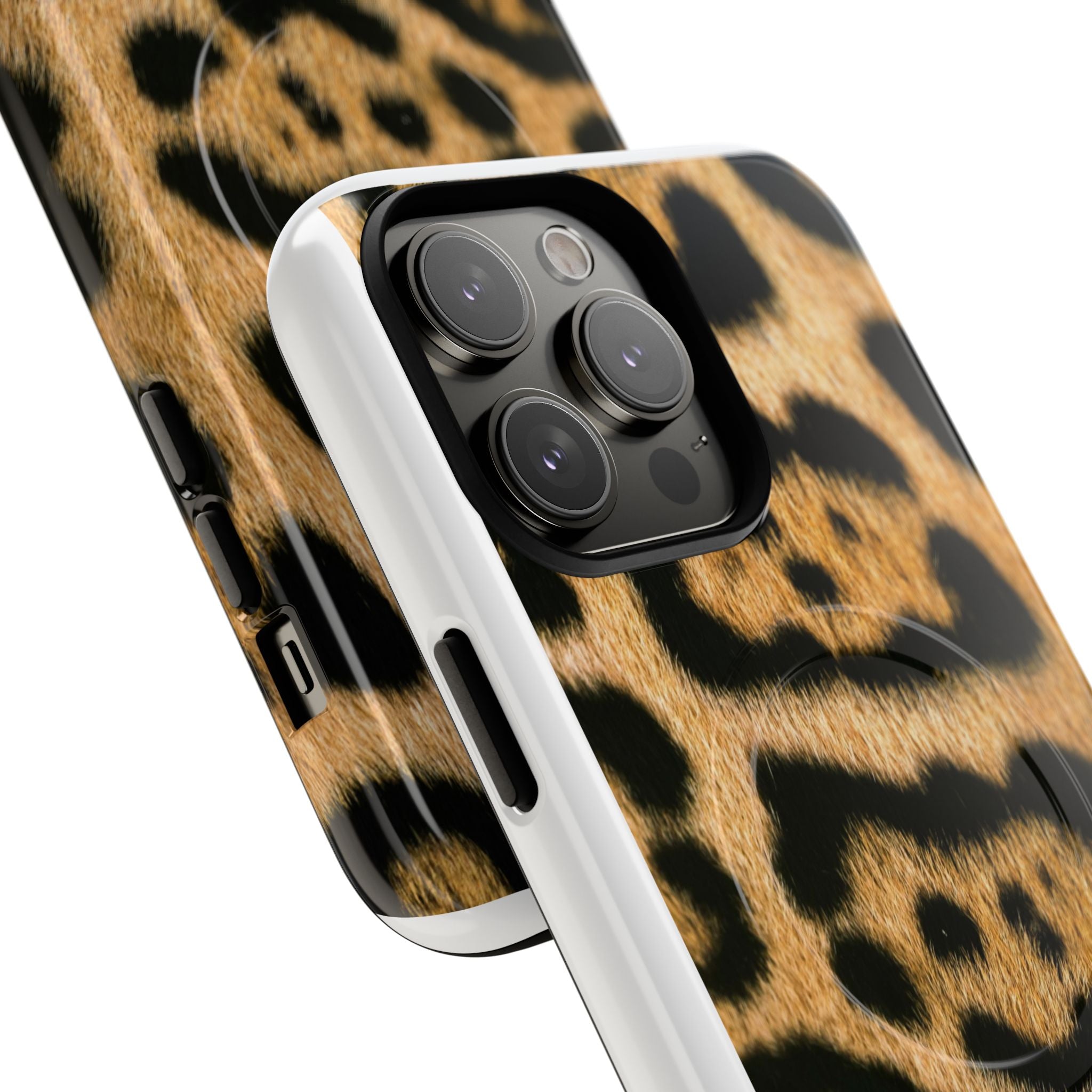Leopard Print Phone Case Tough Magnetic Case | Animal Print Magnetic Phone Cover