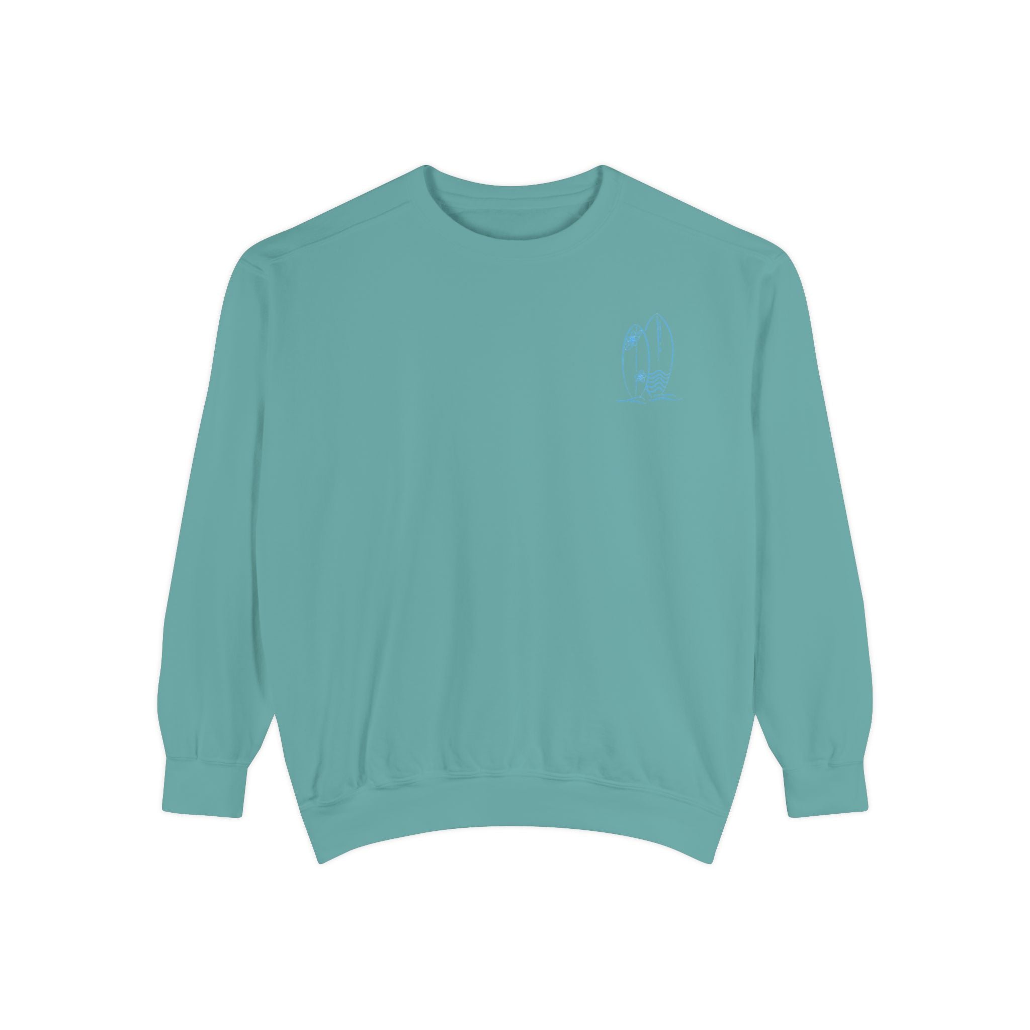 Surfboard Watercolor Sweatshirt — Coastal Vibes Crewneck