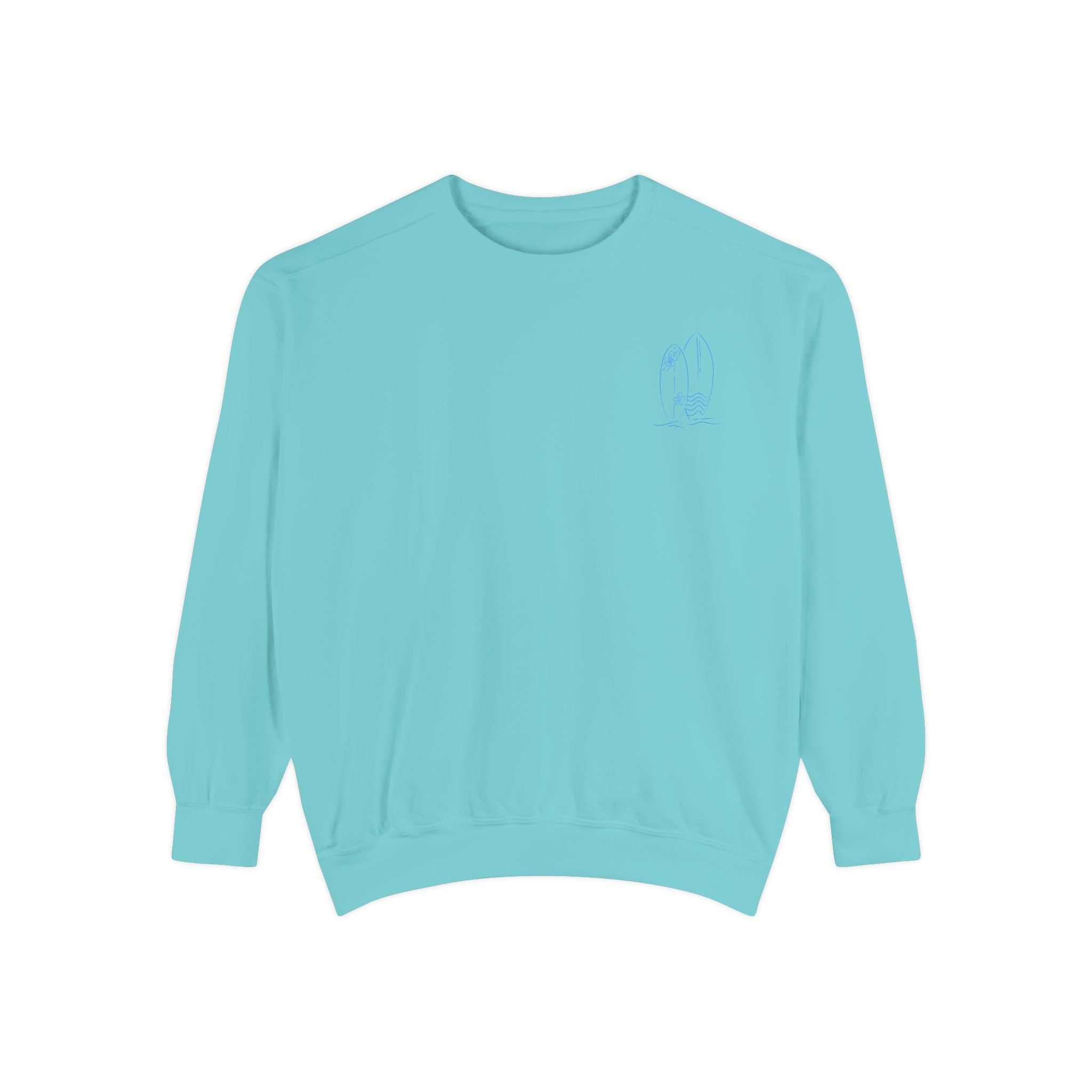 Surfboard Watercolor Sweatshirt — Coastal Vibes Crewneck