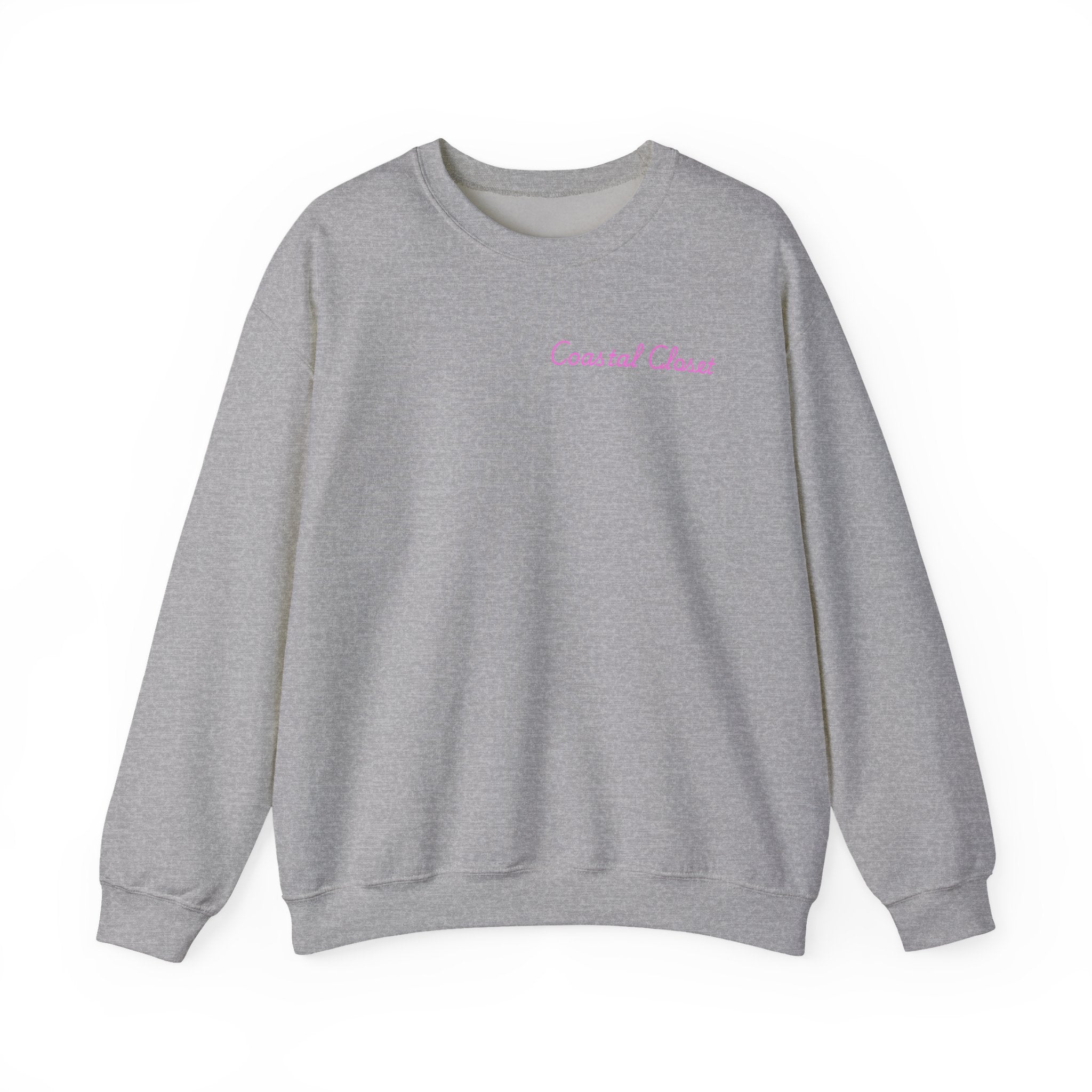 'Coastal Chase' Minimal Script Crewneck Sweatshirt