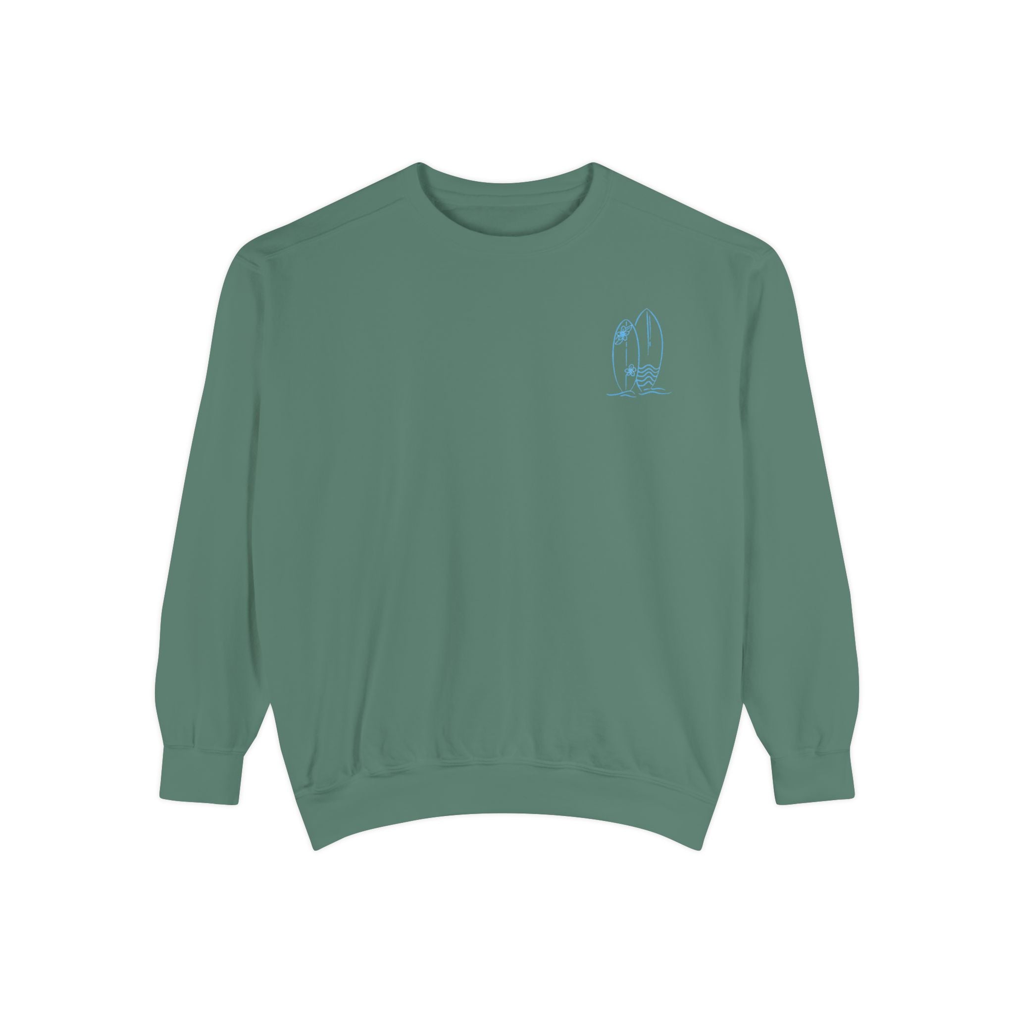 Surfboard Watercolor Sweatshirt — Coastal Vibes Crewneck