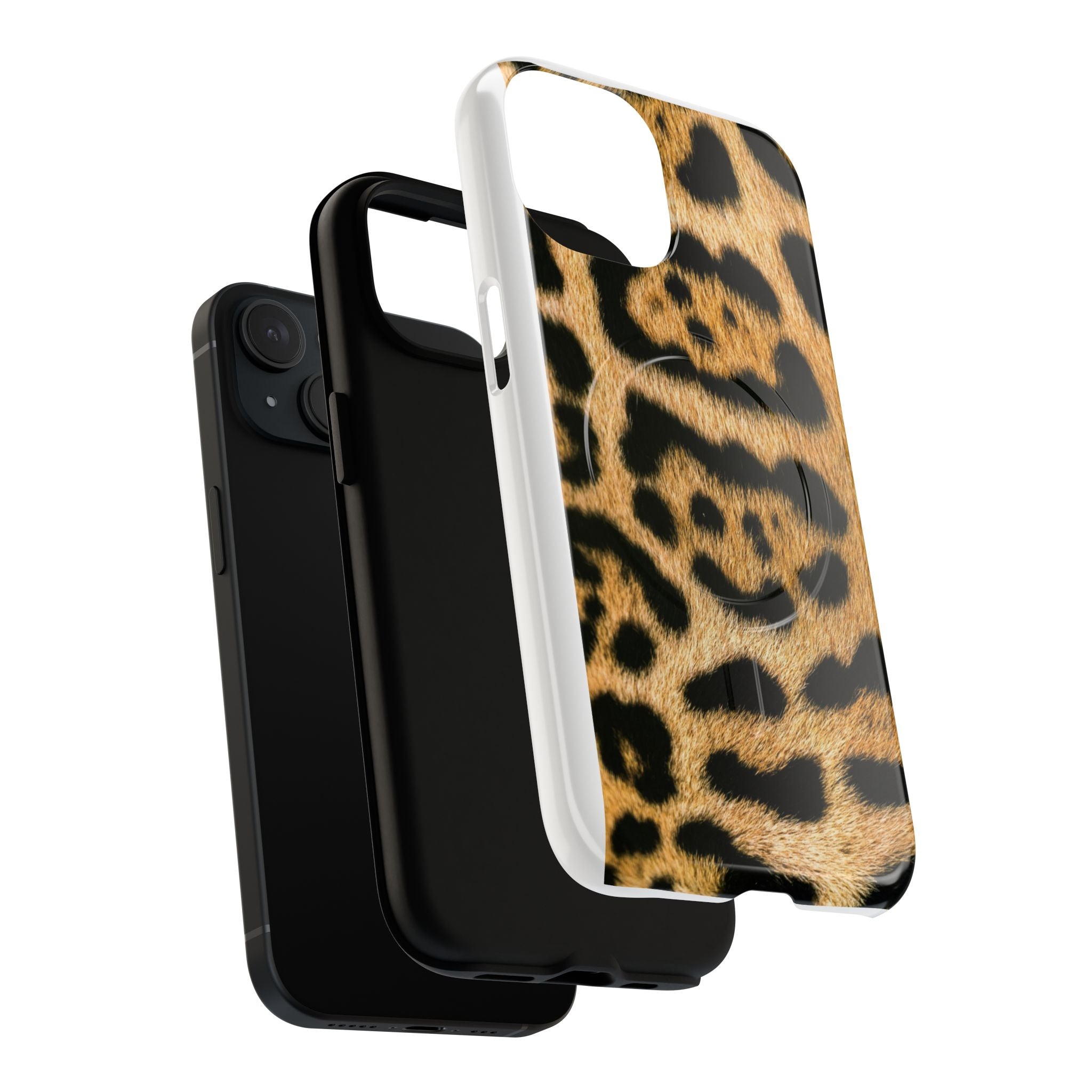 Leopard Print Phone Case Tough Magnetic Case | Animal Print Magnetic Phone Cover