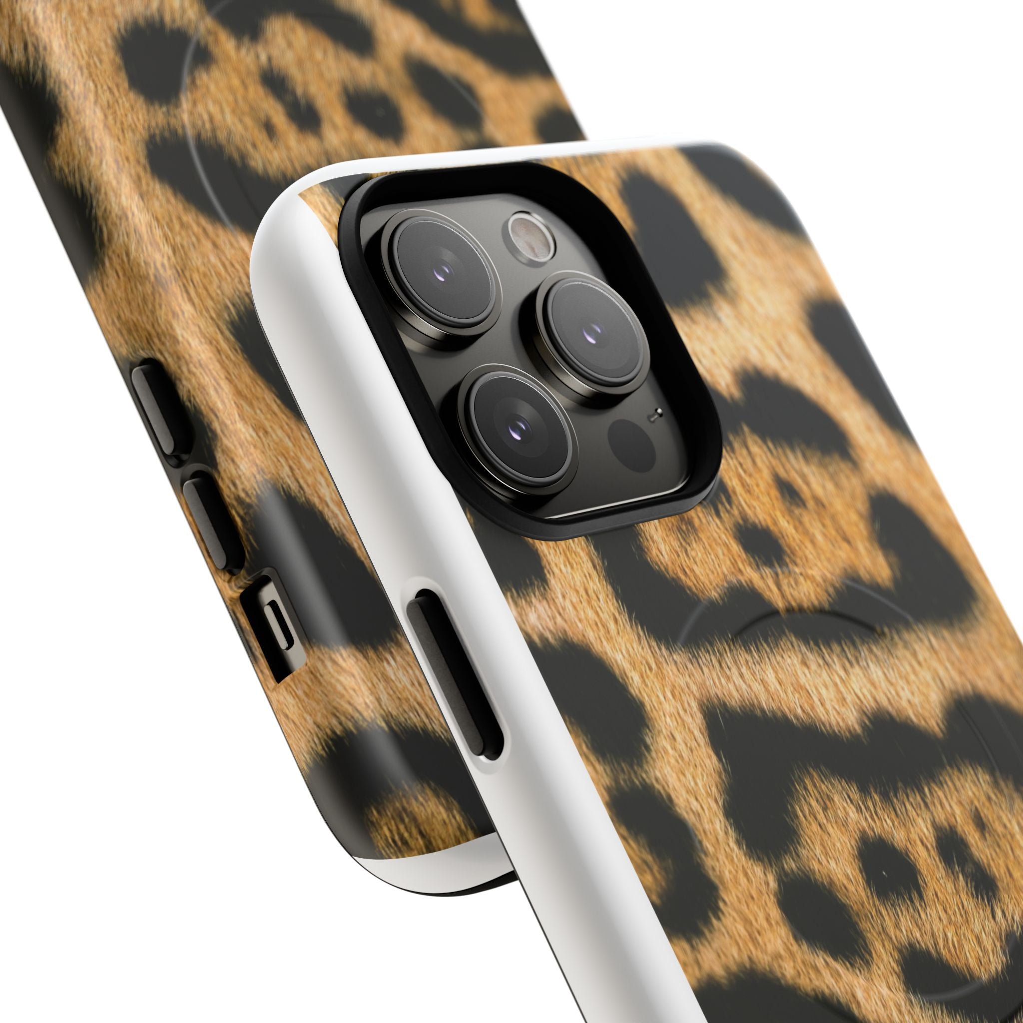 Leopard Print Phone Case Tough Magnetic Case | Animal Print Magnetic Phone Cover