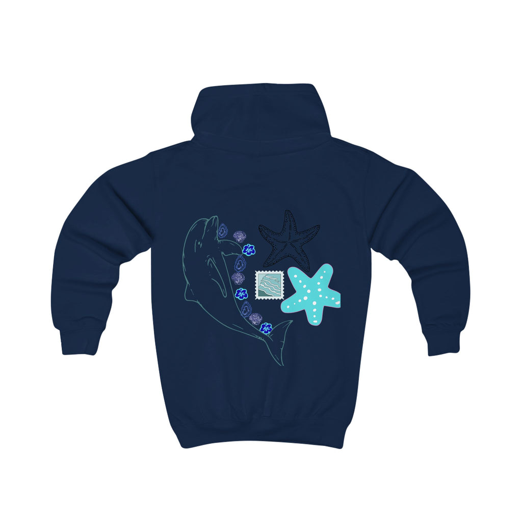 Kids Coastal Postcard Hoodie