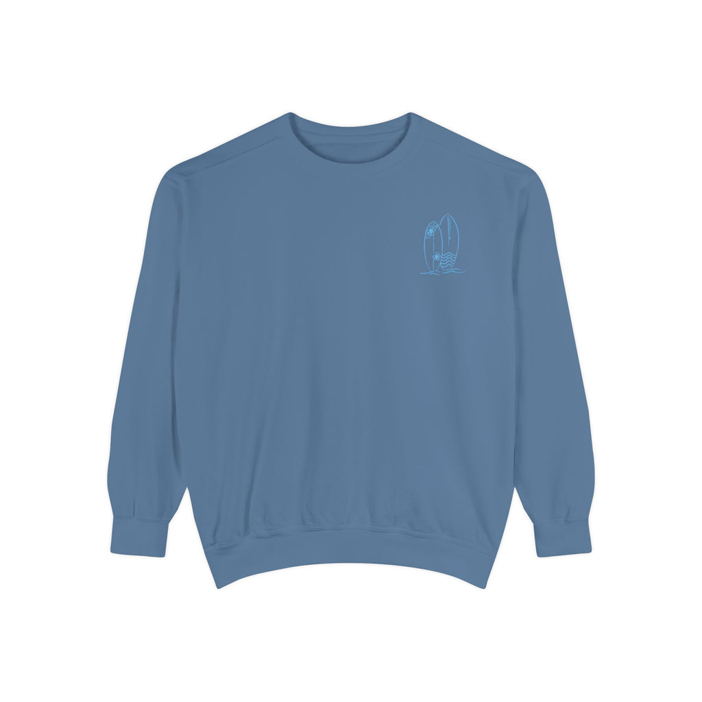 Surfboard Watercolor Sweatshirt — Coastal Vibes Crewneck