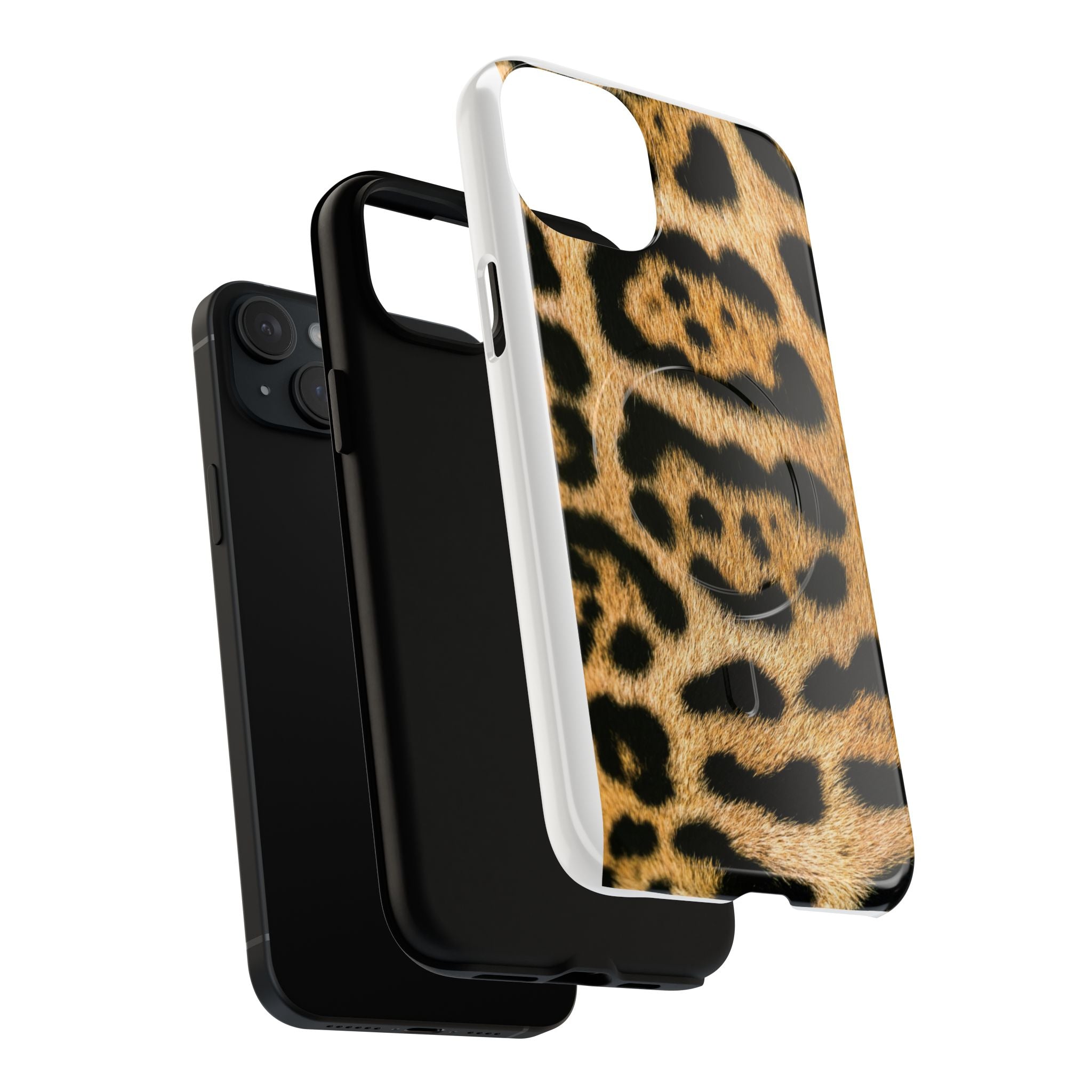 Leopard Print Phone Case Tough Magnetic Case | Animal Print Magnetic Phone Cover