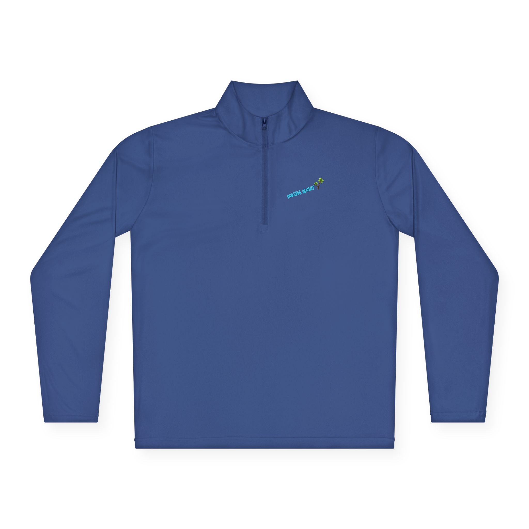 Quarter-Zip Pullover with 'Cousin Closet' Palm Tree Design