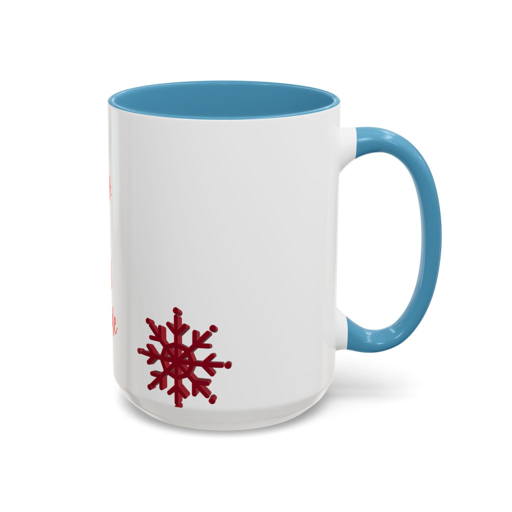 Baby Its Cold Outside Mug | Accent Coffee Mug, Red Snowflake Winter Design