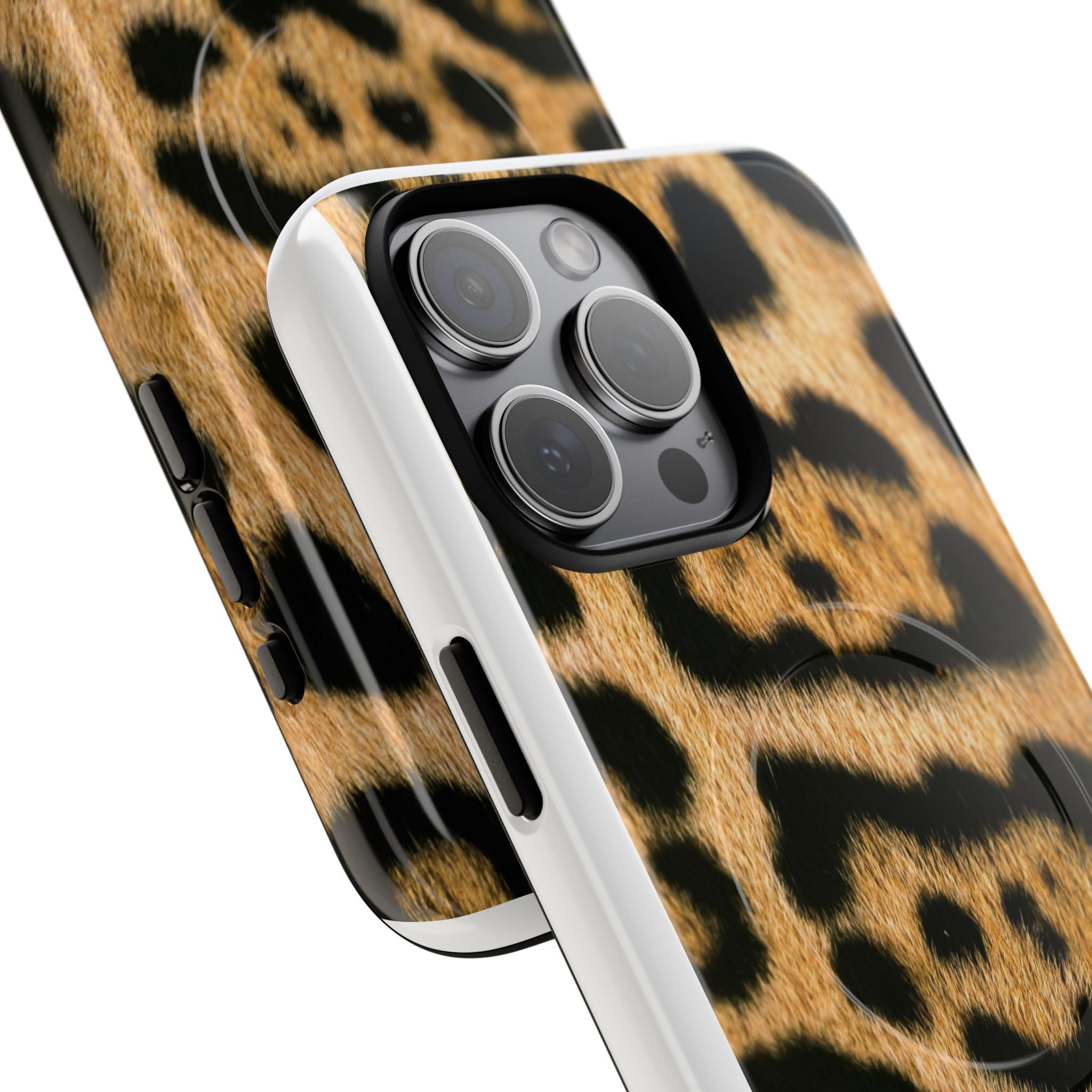 Leopard Print Phone Case Tough Magnetic Case | Animal Print Magnetic Phone Cover