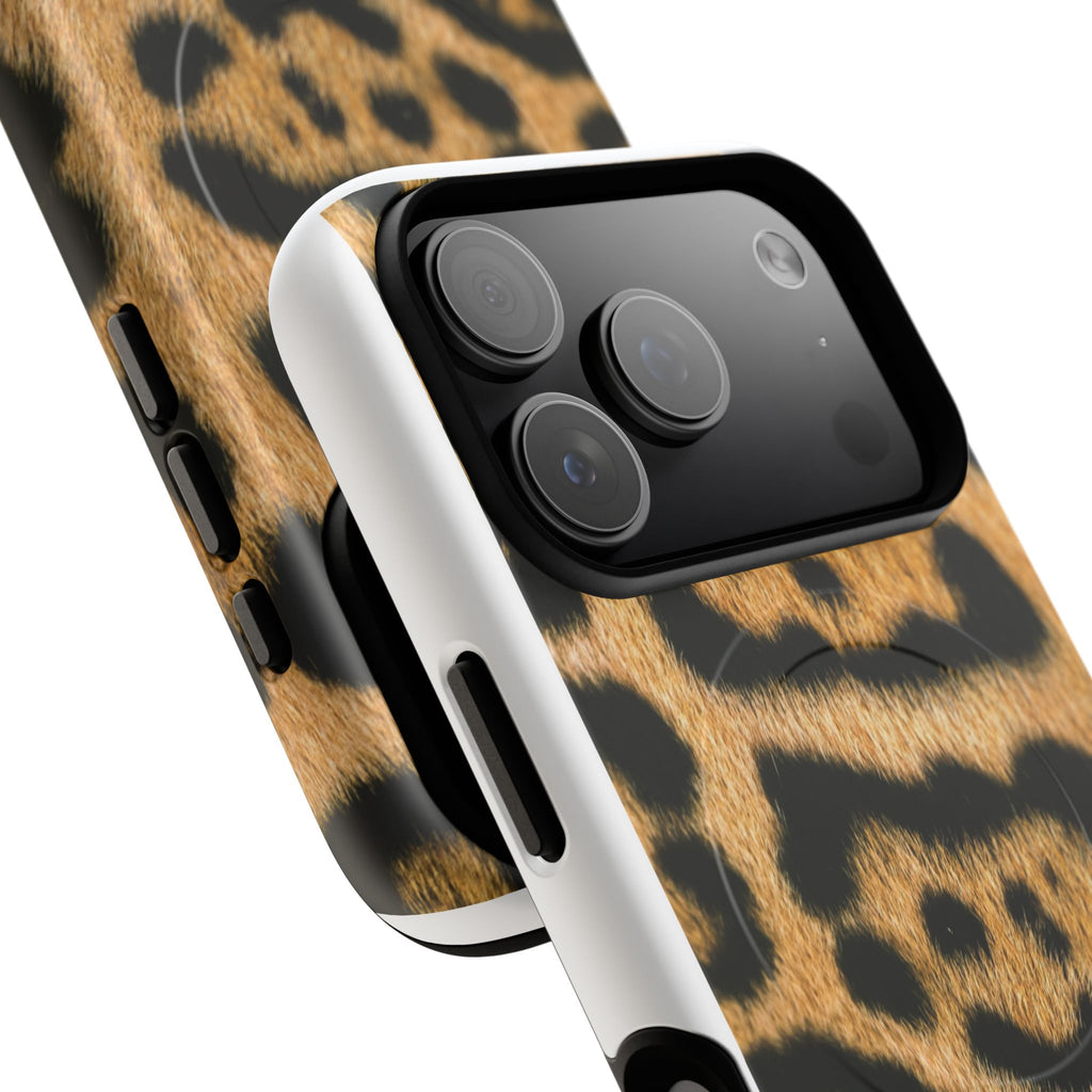 Leopard Print Phone Case Tough Magnetic Case | Animal Print Magnetic Phone Cover