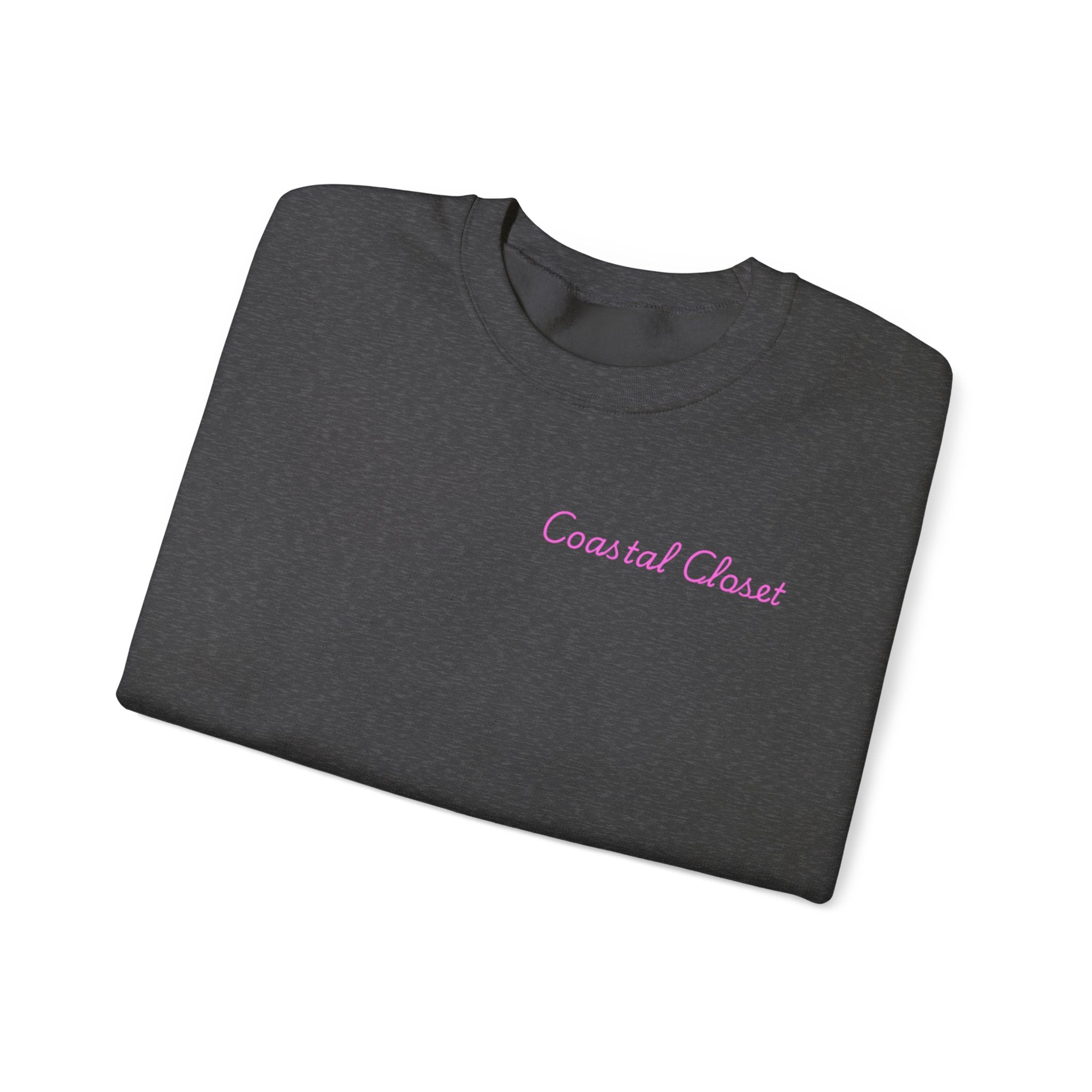 'Coastal Chase' Minimal Script Crewneck Sweatshirt