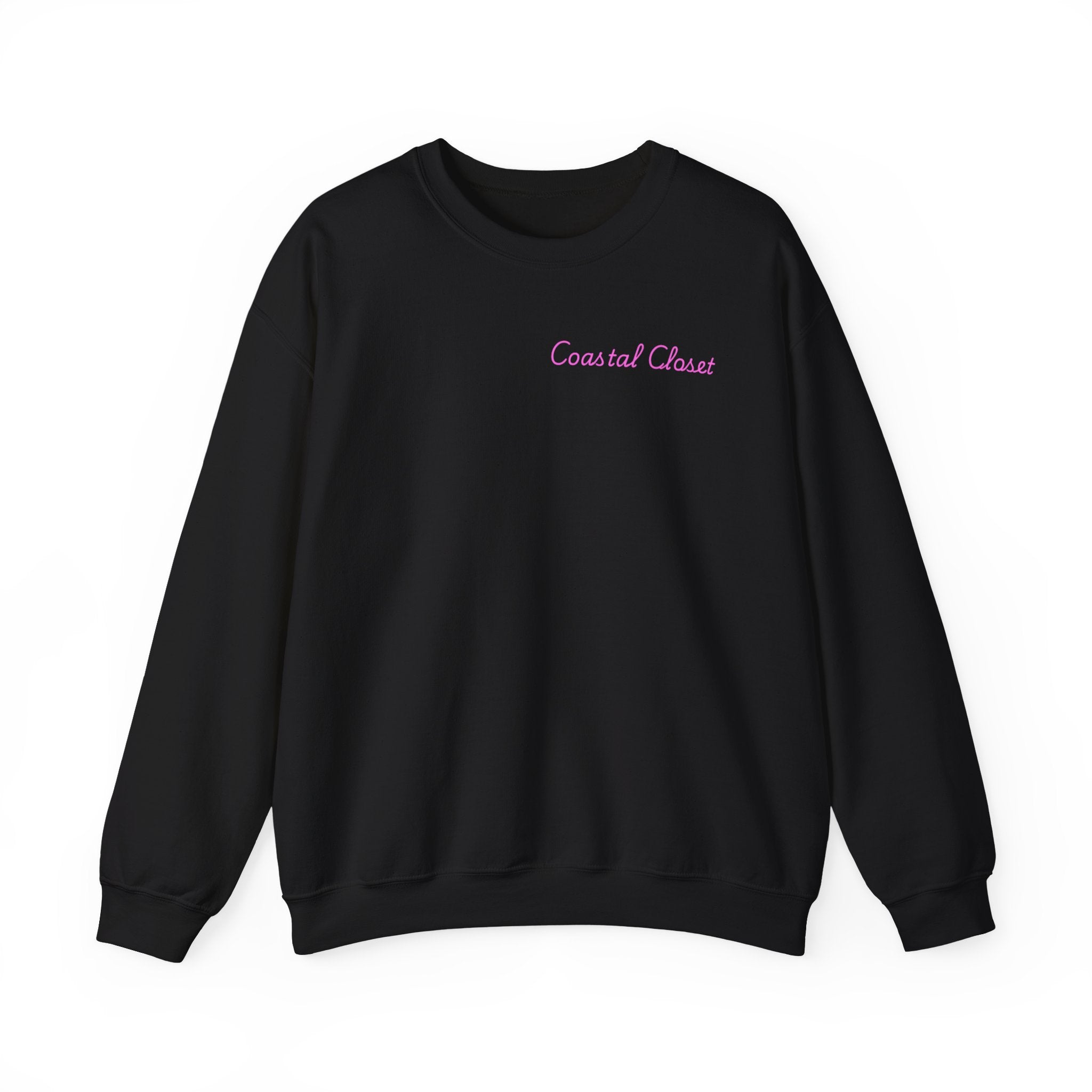 'Coastal Chase' Minimal Script Crewneck Sweatshirt