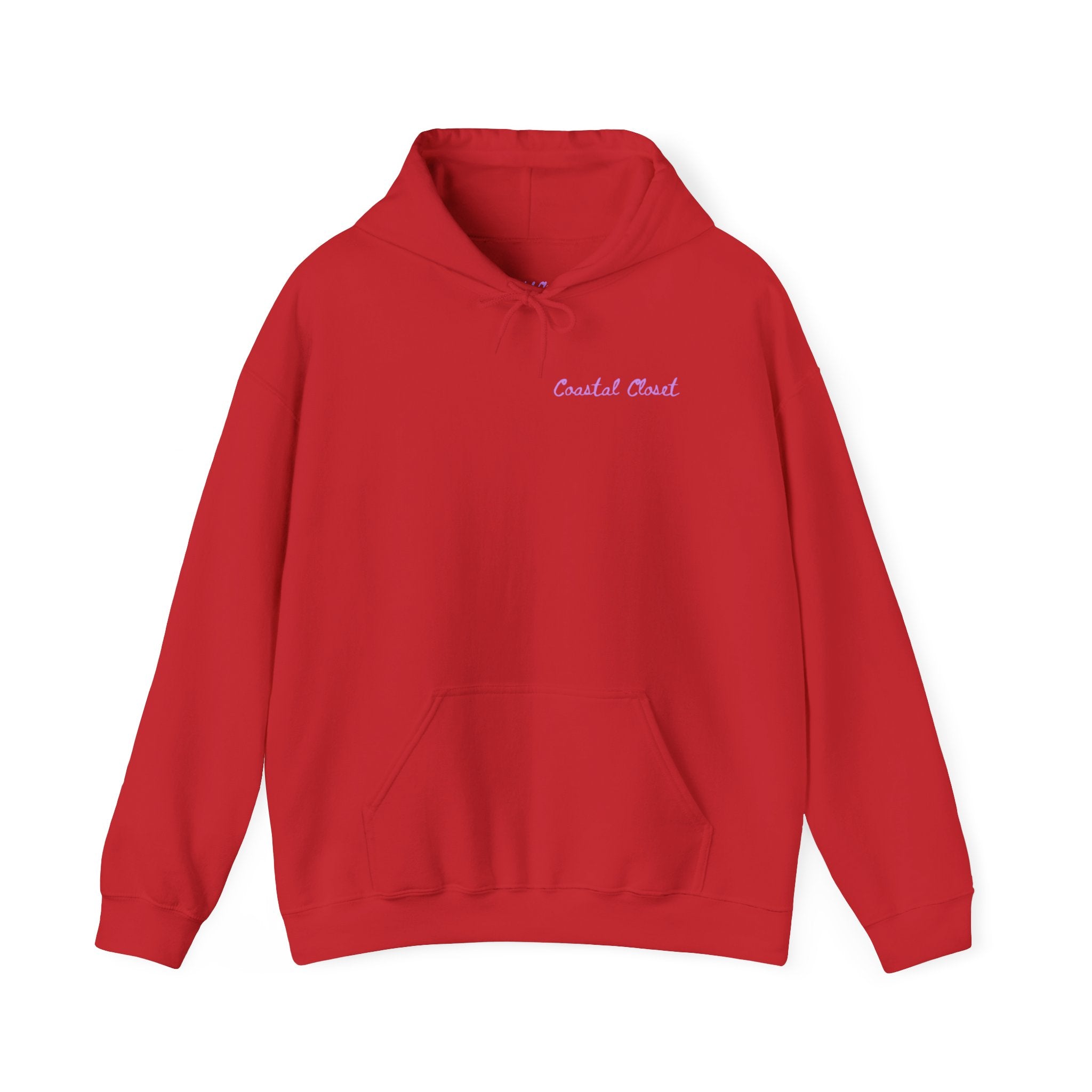 Seashell Sketch Hoodie — Coastal Vibes Graphic Hoodie ("Coastal Cloud" Chest Text)