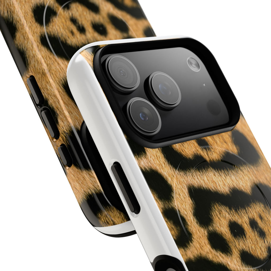 Leopard Print Phone Case Tough Magnetic Case | Animal Print Magnetic Phone Cover