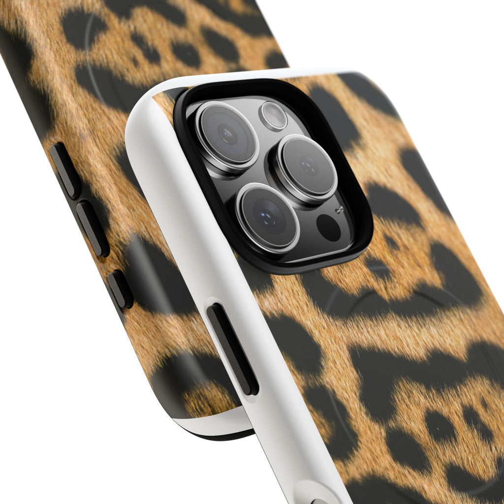 Leopard Print Phone Case Tough Magnetic Case | Animal Print Magnetic Phone Cover
