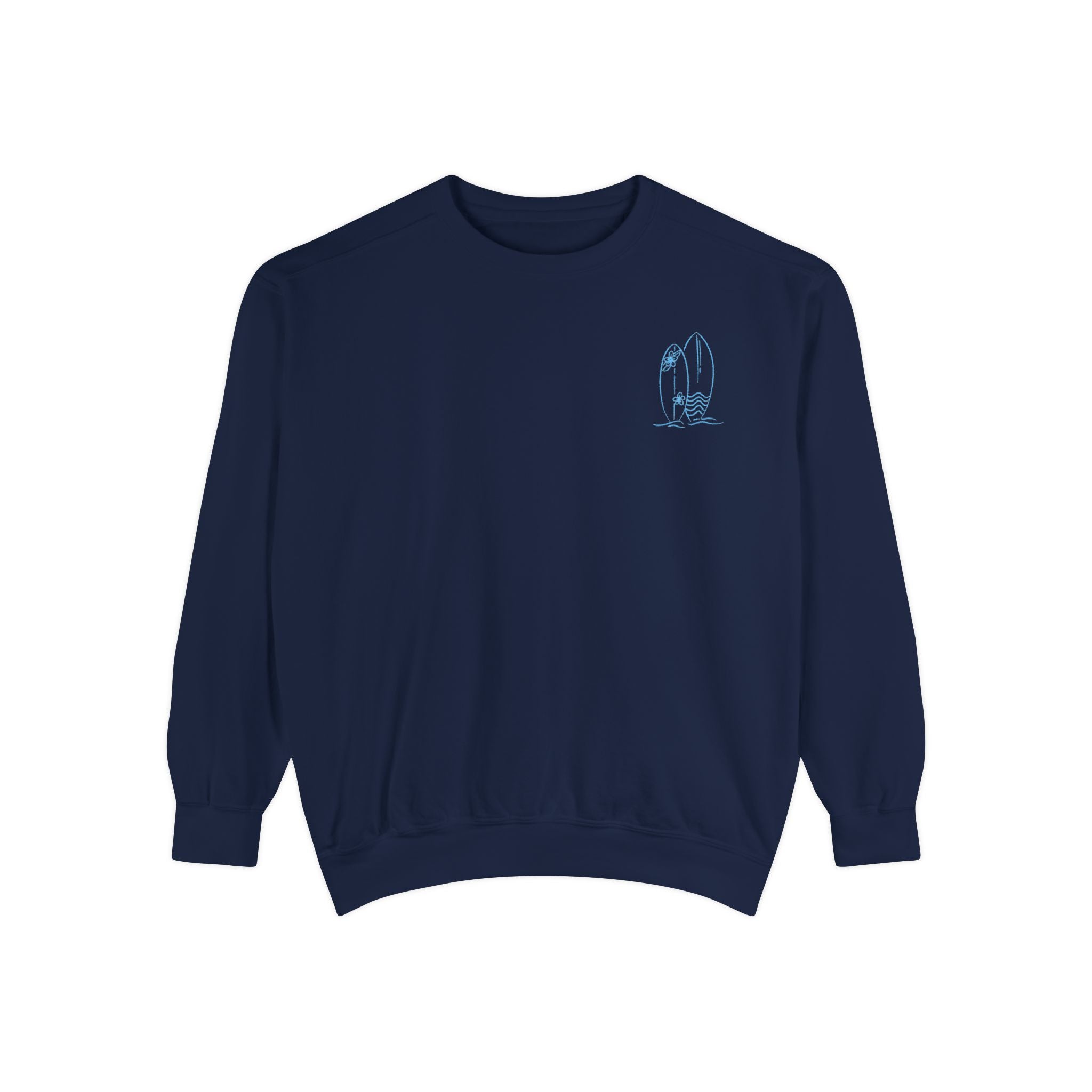 Surfboard Watercolor Sweatshirt — Coastal Vibes Crewneck