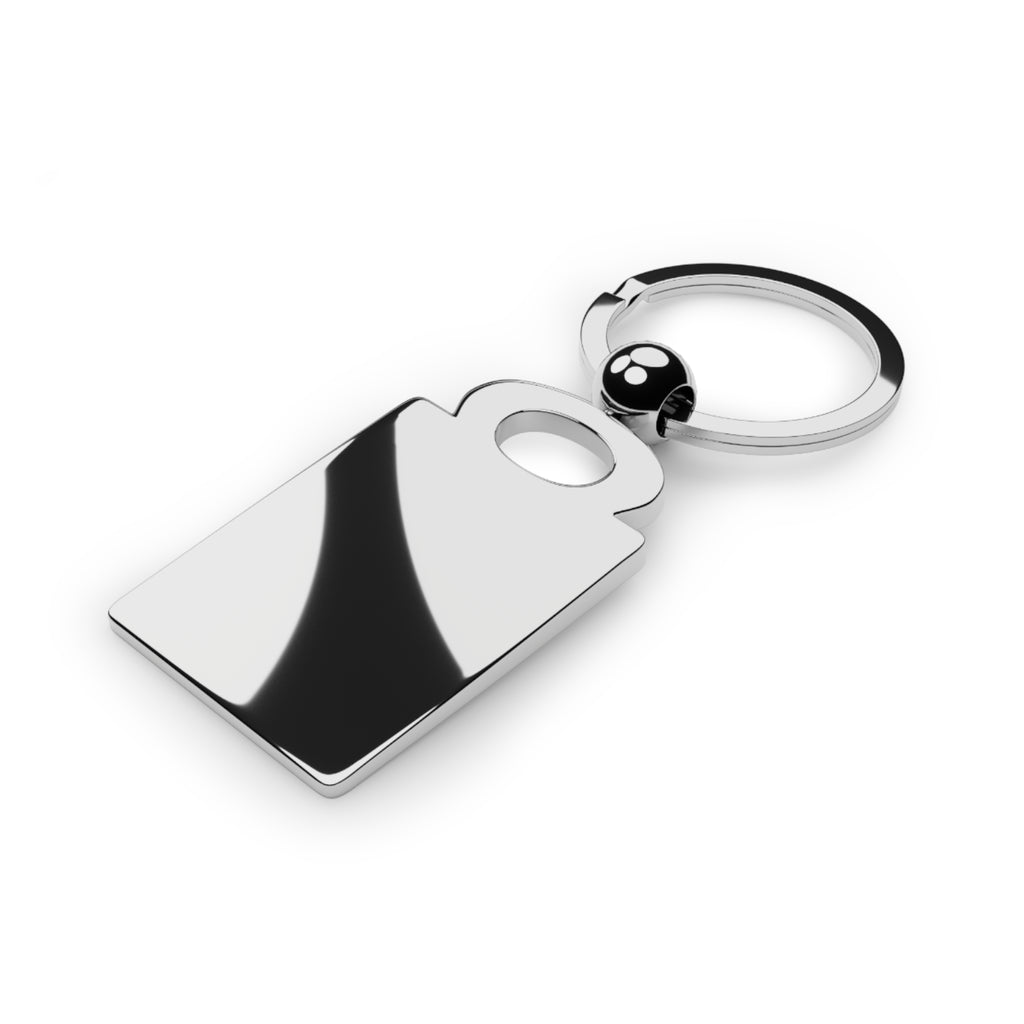 Pink Gradient Cocktail Icon Rectangle Photo Keyring | Metal Photo Keychain