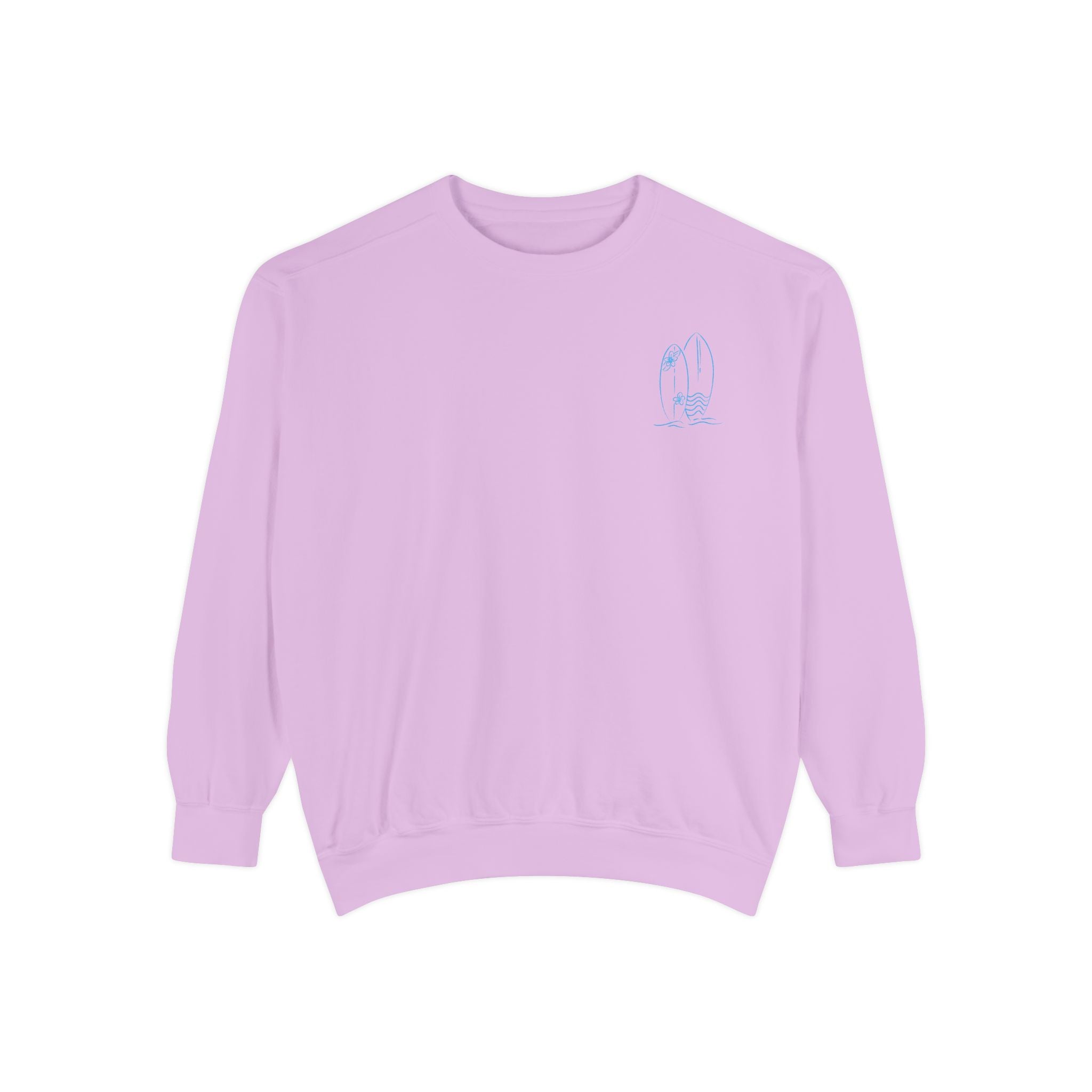 Surfboard Watercolor Sweatshirt — Coastal Vibes Crewneck