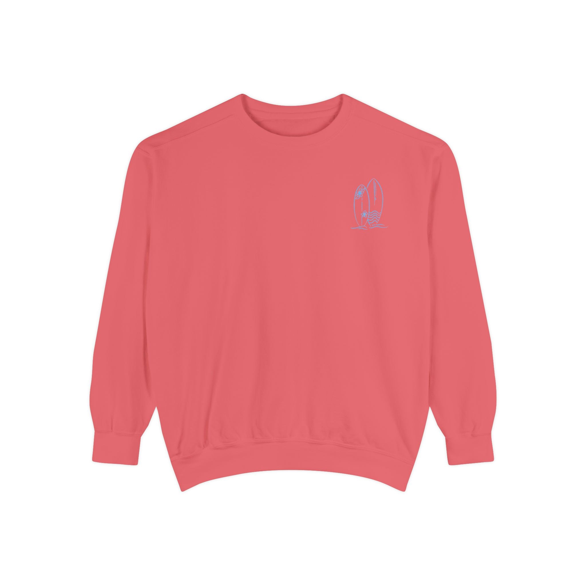 Surfboard Watercolor Sweatshirt — Coastal Vibes Crewneck