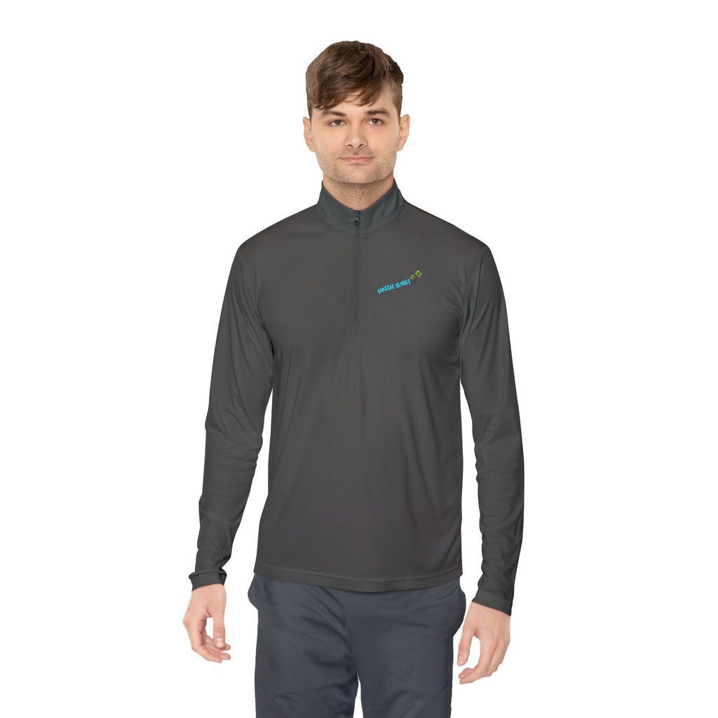 Quarter-Zip Pullover with 'Cousin Closet' Palm Tree Design