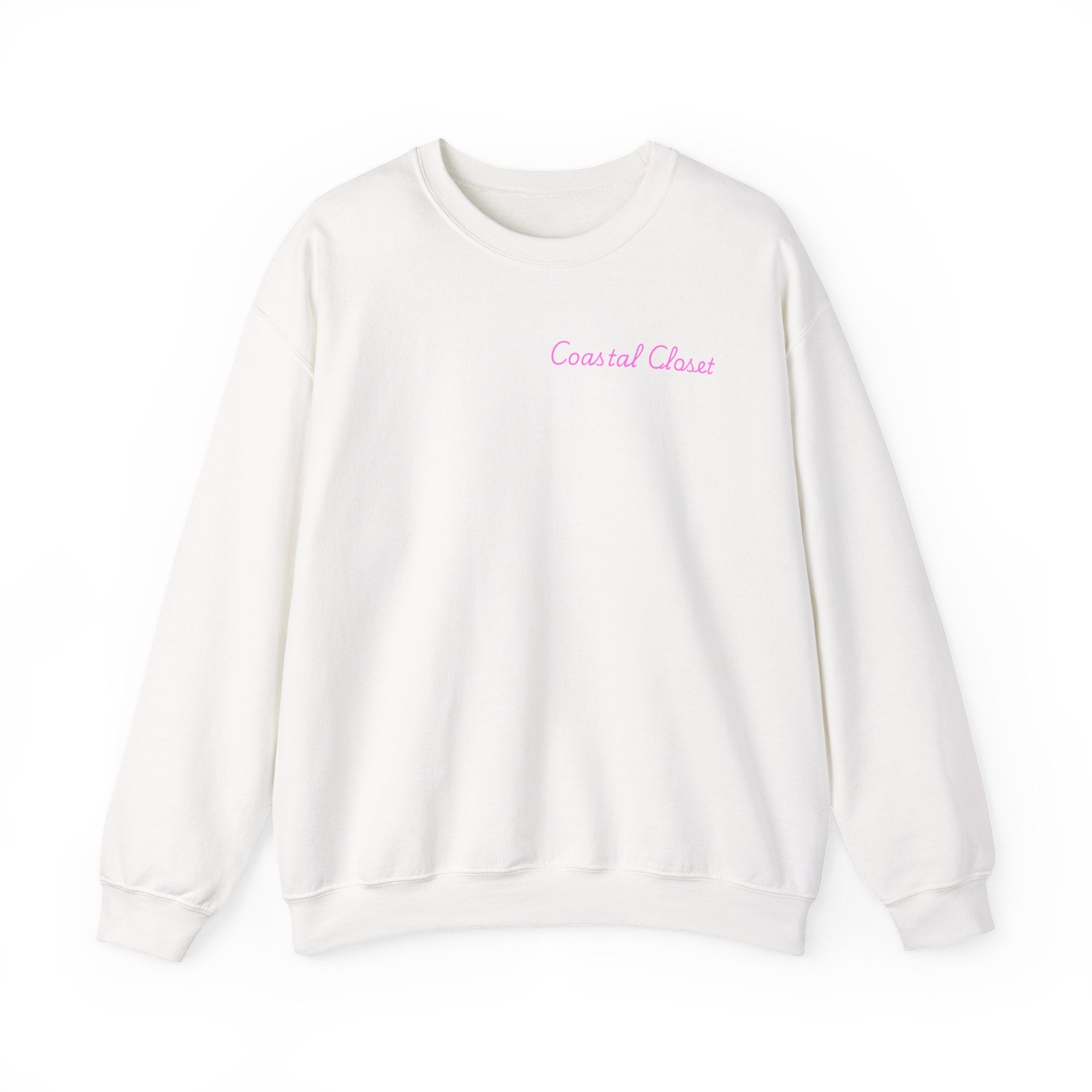 'Coastal Chase' Minimal Script Crewneck Sweatshirt