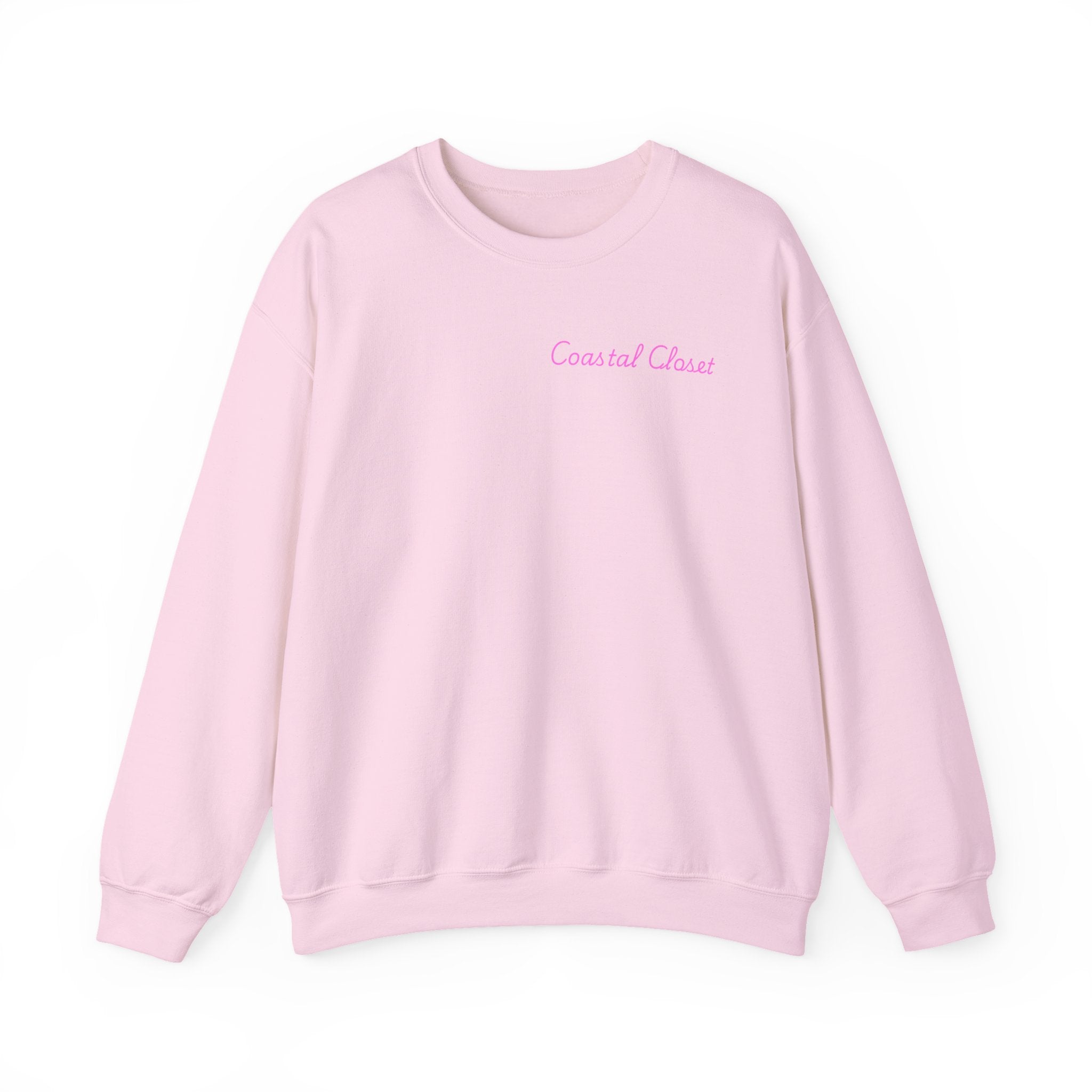 'Coastal Chase' Minimal Script Crewneck Sweatshirt