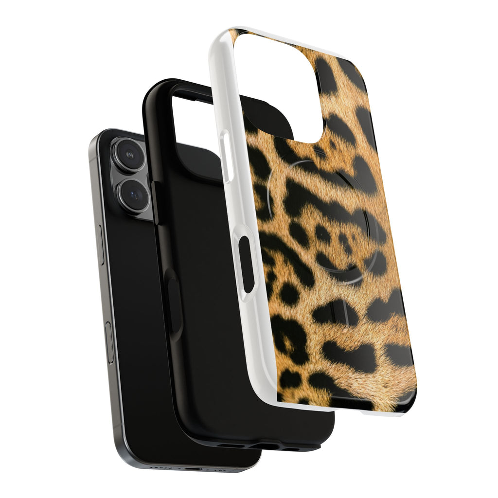 Leopard Print Phone Case Tough Magnetic Case | Animal Print Magnetic Phone Cover