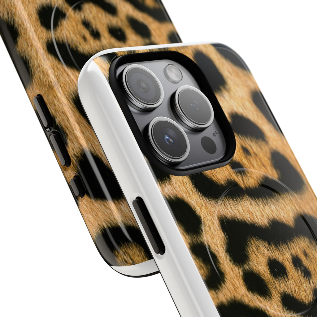 Leopard Print Phone Case Tough Magnetic Case | Animal Print Magnetic Phone Cover