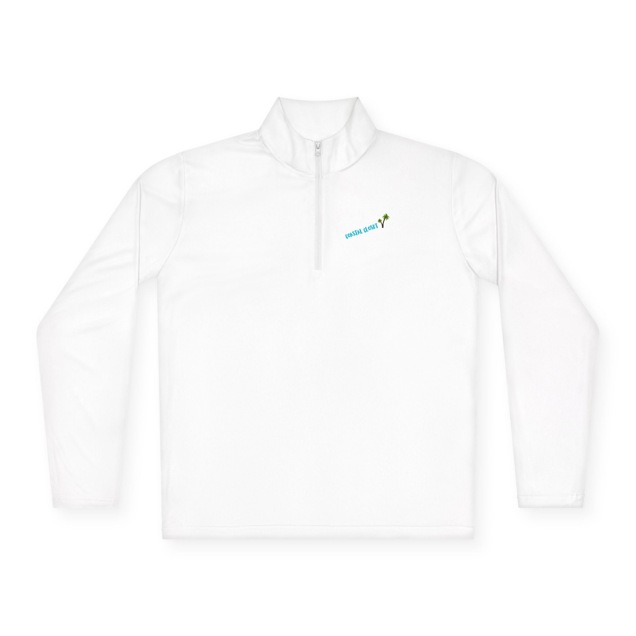 Quarter-Zip Pullover with 'Cousin Closet' Palm Tree Design