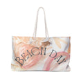 Beach Day Weekender Bag — Floral Seashell Tote for Summer Getaways