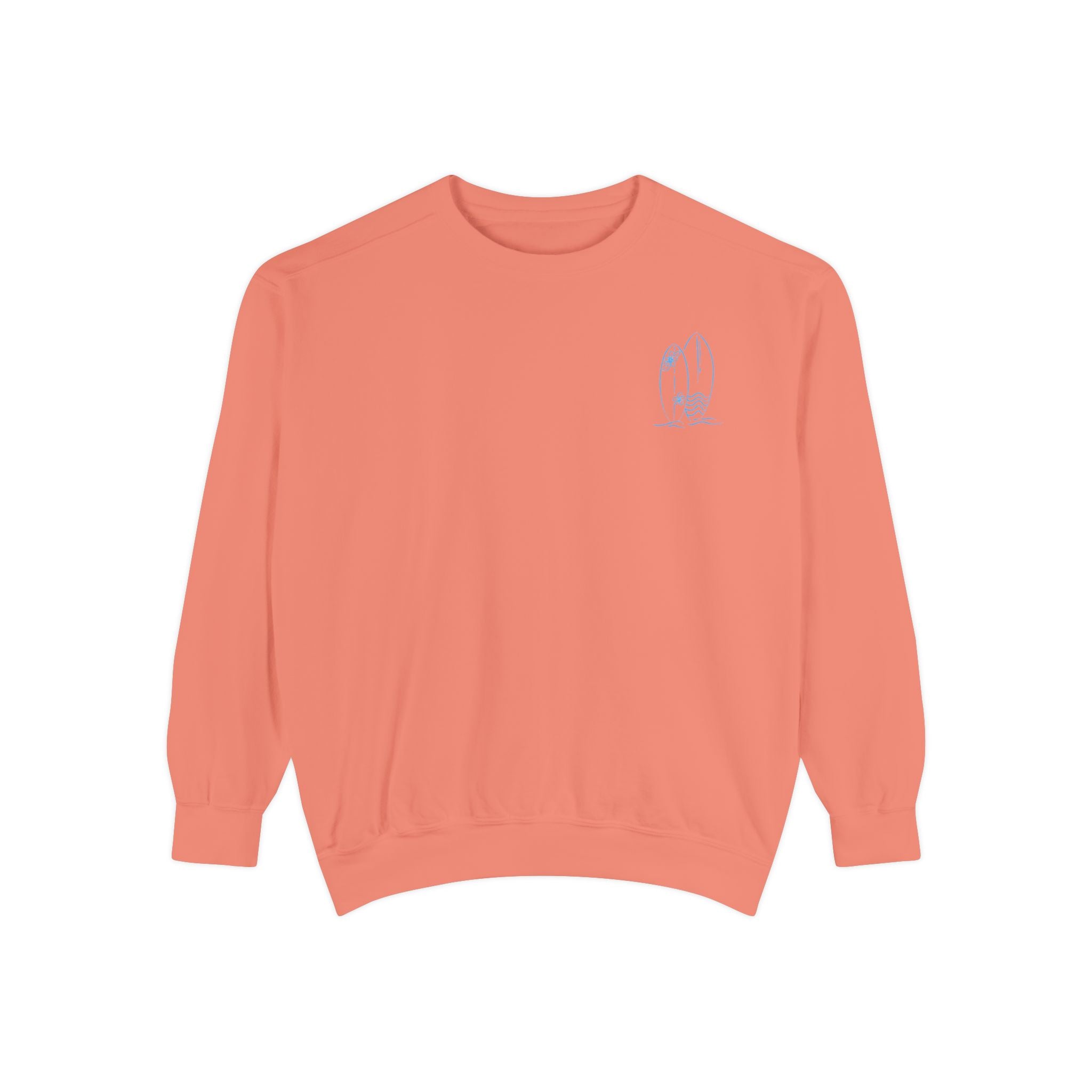 Surfboard Watercolor Sweatshirt — Coastal Vibes Crewneck