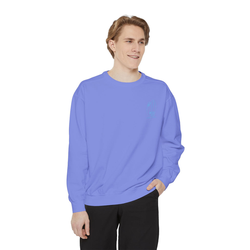 Surfboard Watercolor Sweatshirt — Coastal Vibes Crewneck