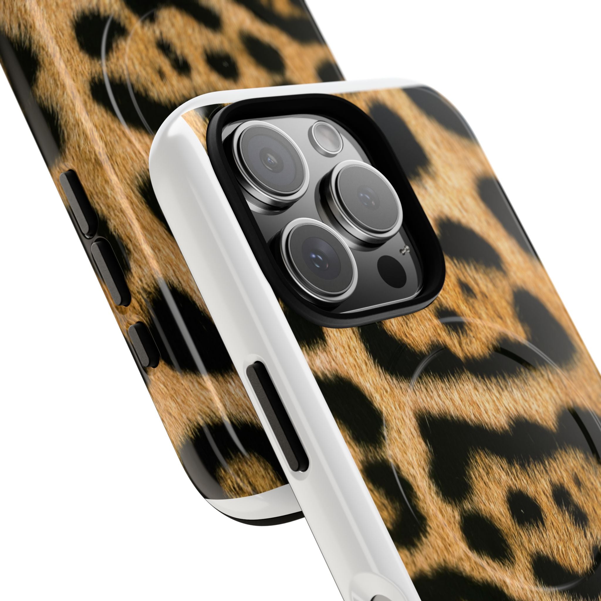 Leopard Print Phone Case Tough Magnetic Case | Animal Print Magnetic Phone Cover