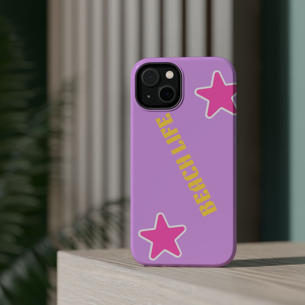 Beach Life Phone Case | Purple Starfish Magnetic Impact Case