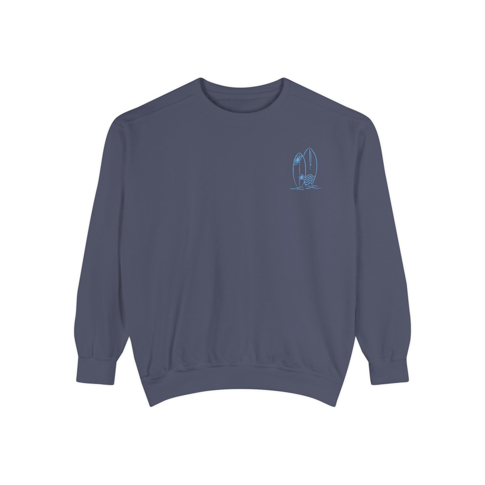 Surfboard Watercolor Sweatshirt — Coastal Vibes Crewneck