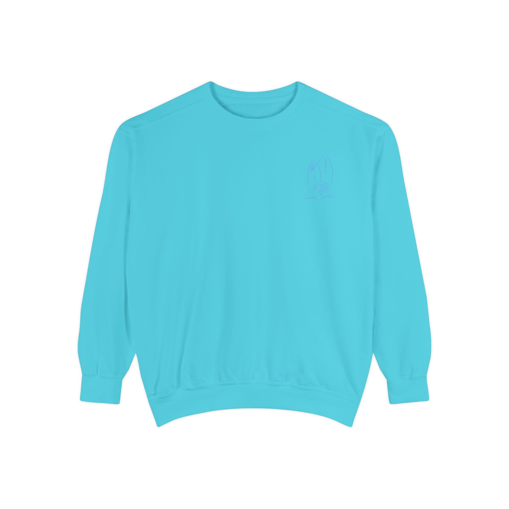 Surfboard Watercolor Sweatshirt — Coastal Vibes Crewneck
