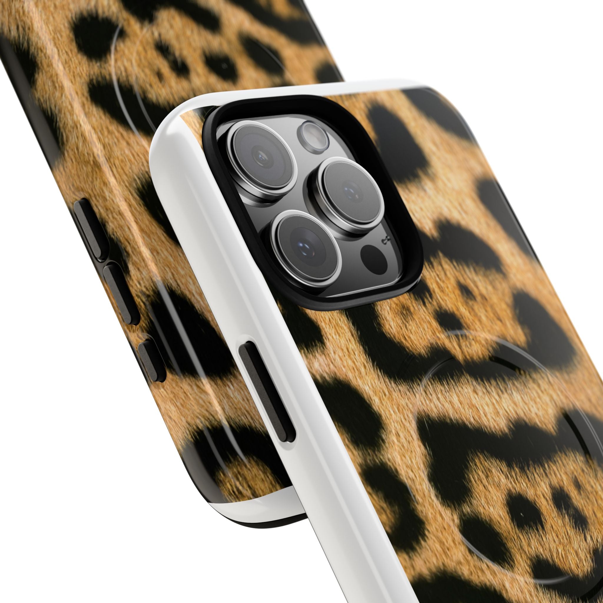 Leopard Print Phone Case Tough Magnetic Case | Animal Print Magnetic Phone Cover