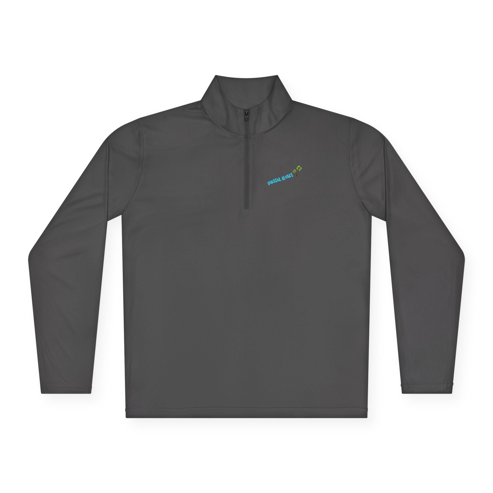 Quarter-Zip Pullover with 'Cousin Closet' Palm Tree Design