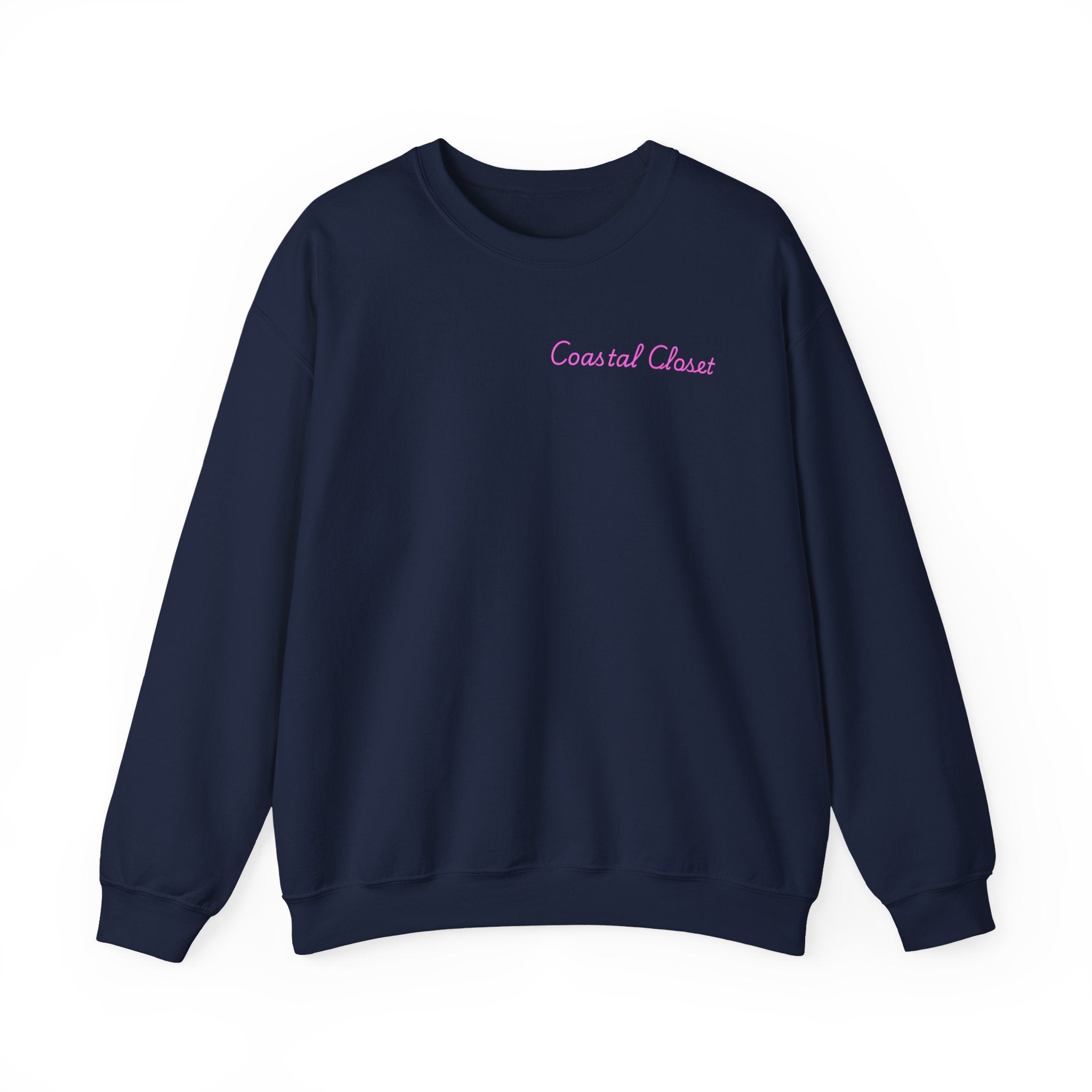 'Coastal Chase' Minimal Script Crewneck Sweatshirt