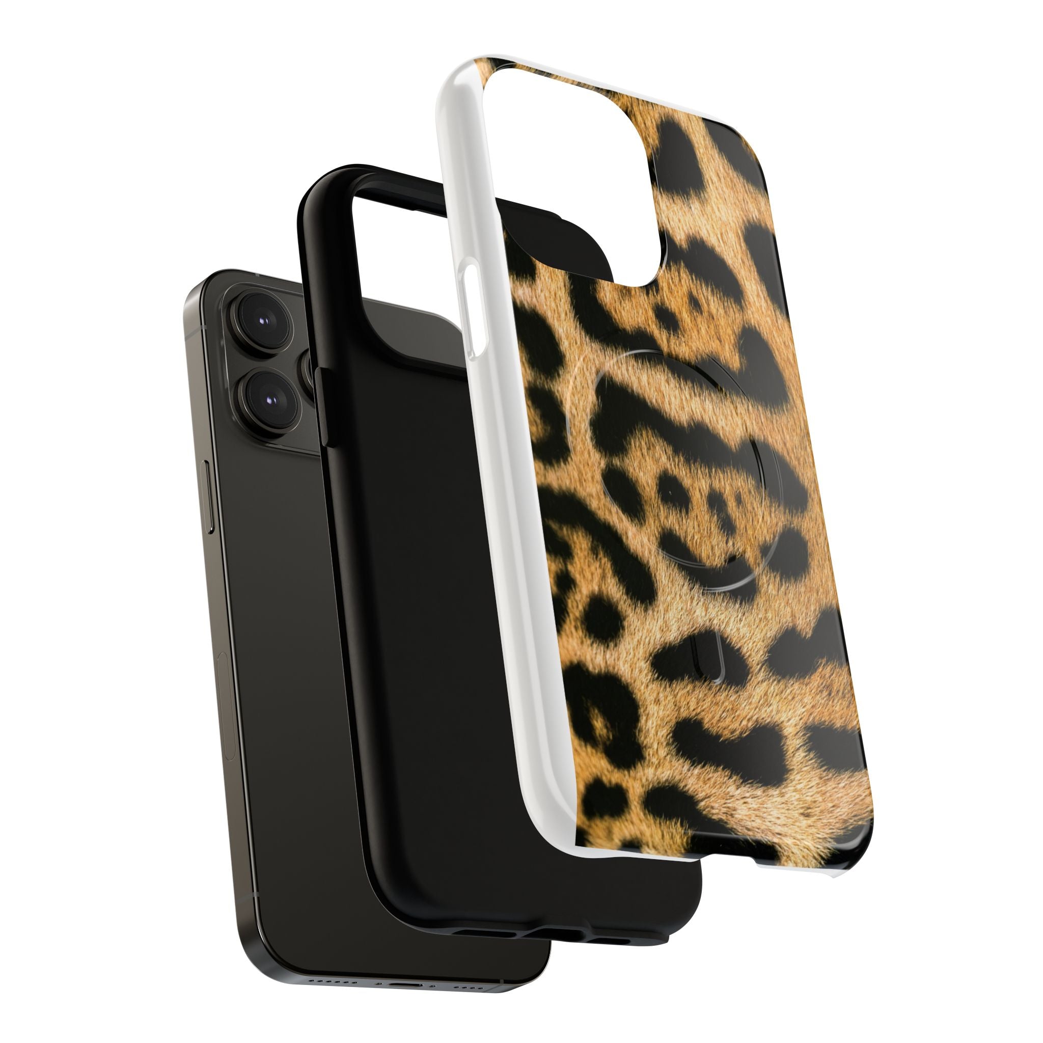 Leopard Print Phone Case Tough Magnetic Case | Animal Print Magnetic Phone Cover