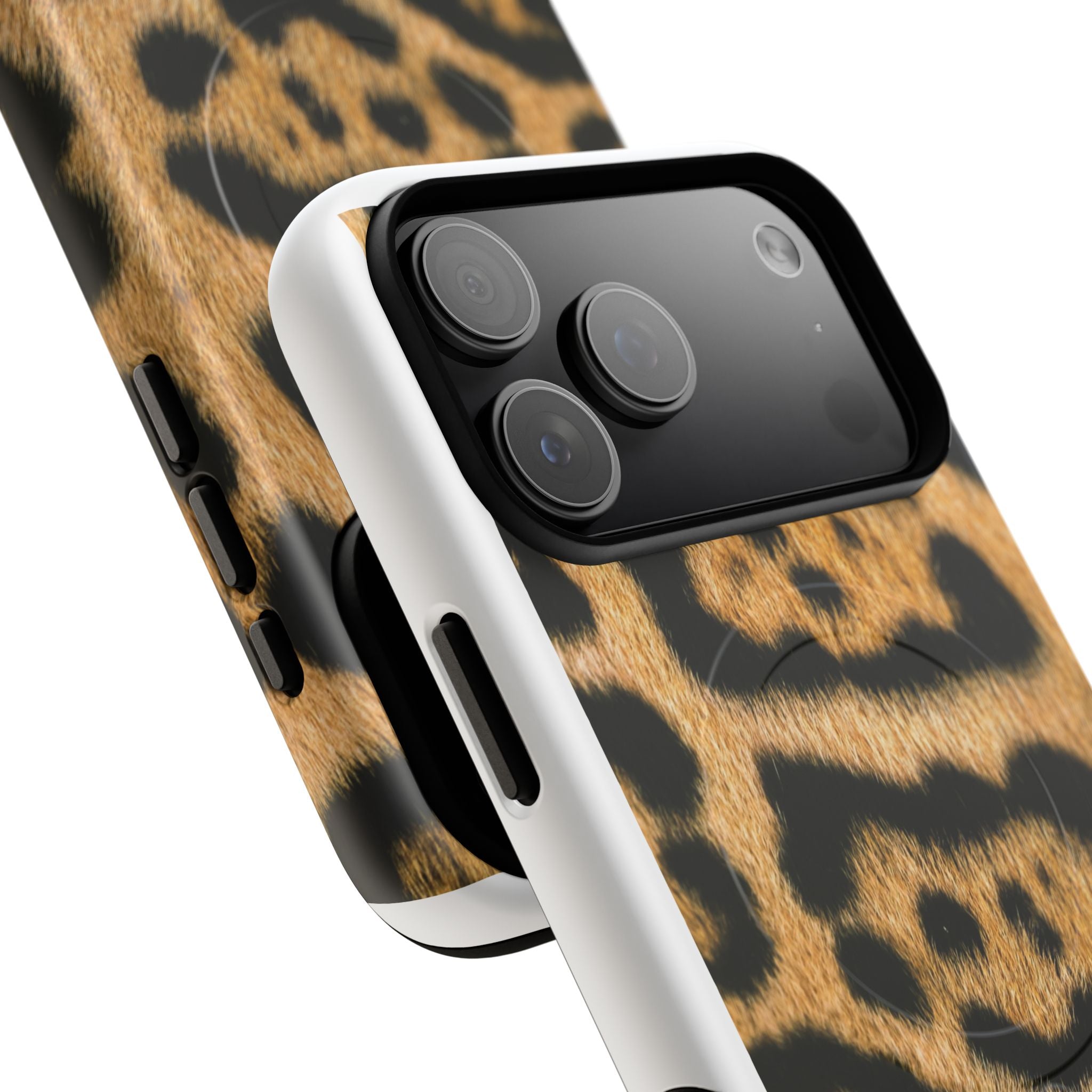 Leopard Print Phone Case Tough Magnetic Case | Animal Print Magnetic Phone Cover