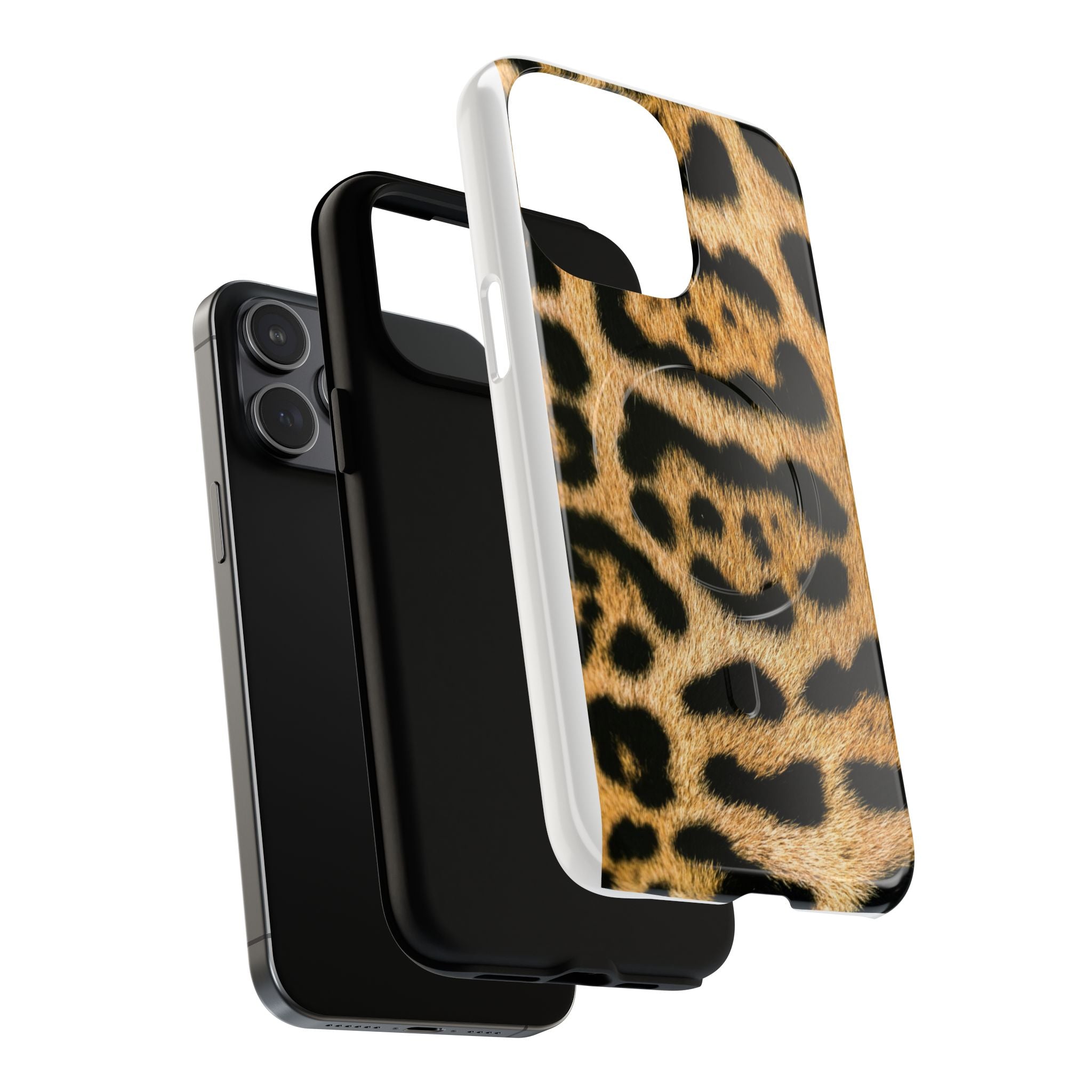 Leopard Print Phone Case Tough Magnetic Case | Animal Print Magnetic Phone Cover