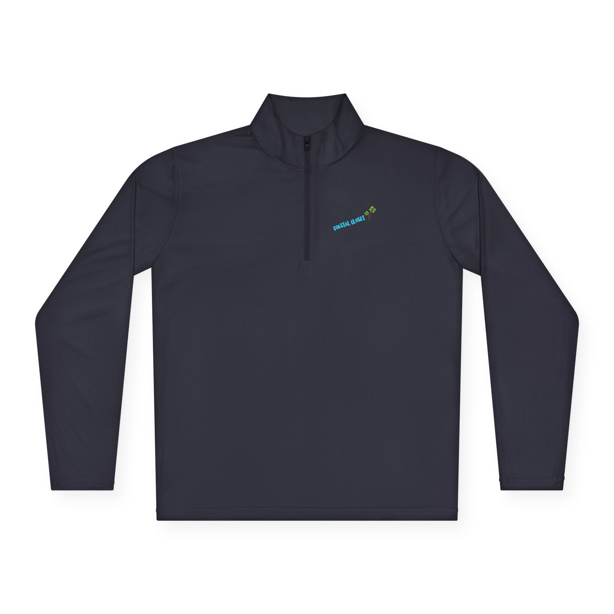 Quarter-Zip Pullover with 'Cousin Closet' Palm Tree Design