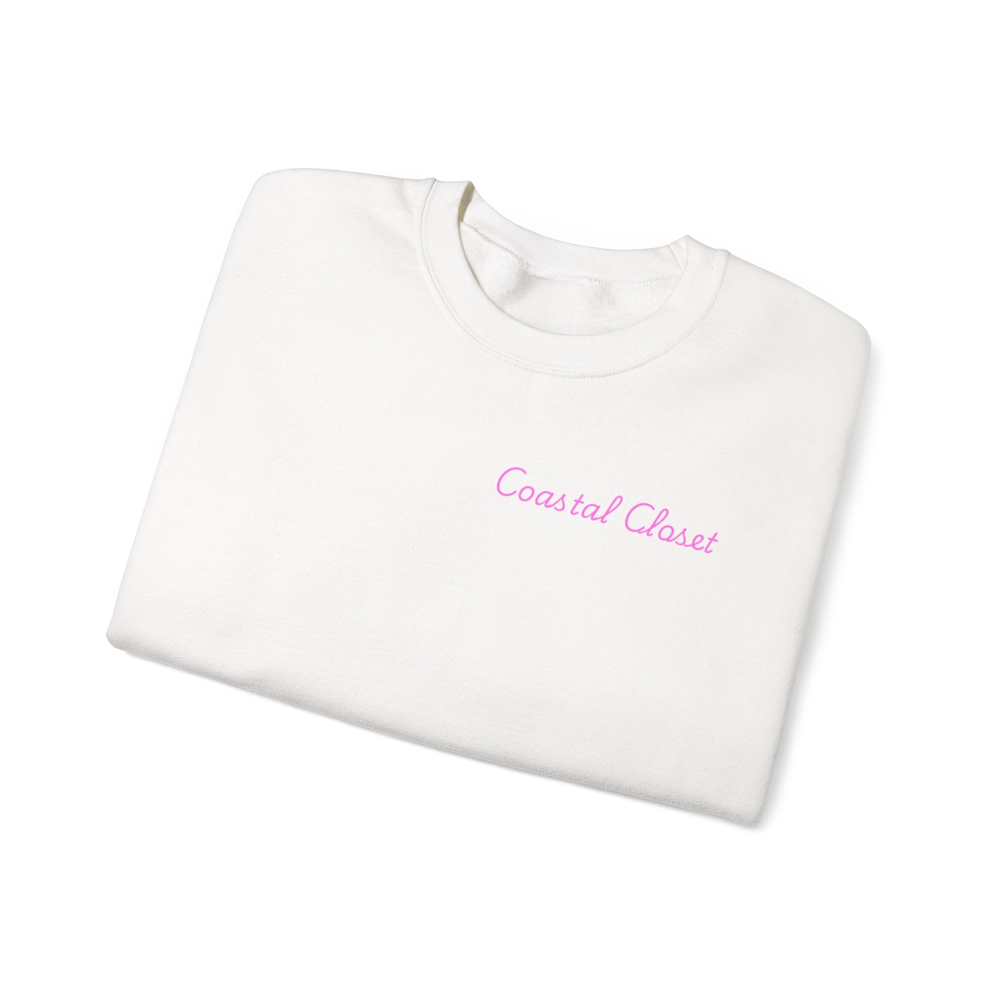 'Coastal Chase' Minimal Script Crewneck Sweatshirt