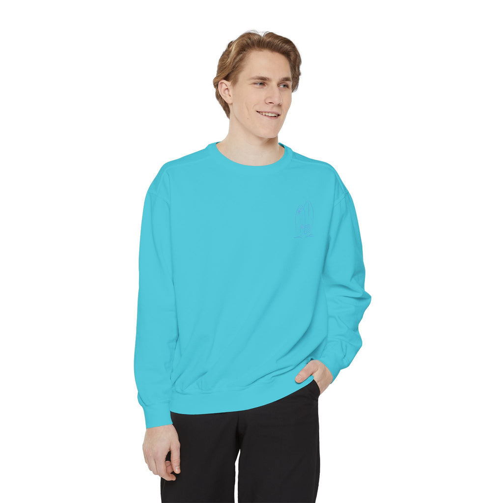Surfboard Watercolor Sweatshirt — Coastal Vibes Crewneck