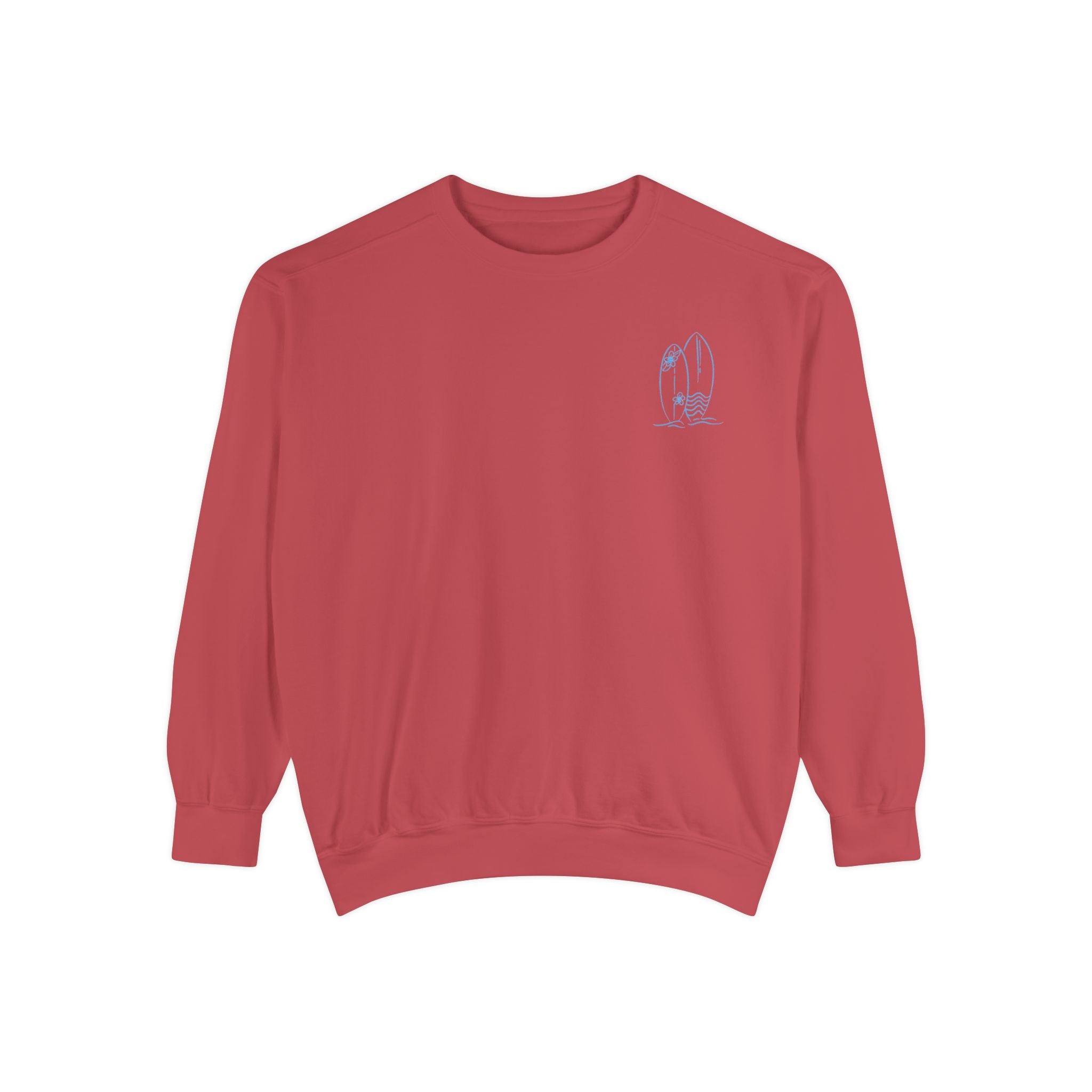 Surfboard Watercolor Sweatshirt — Coastal Vibes Crewneck