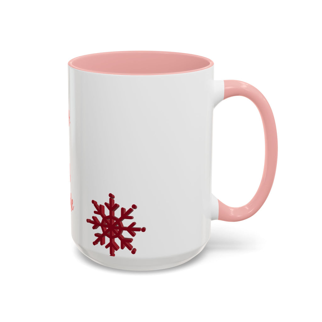Baby Its Cold Outside Mug | Accent Coffee Mug, Red Snowflake Winter Design