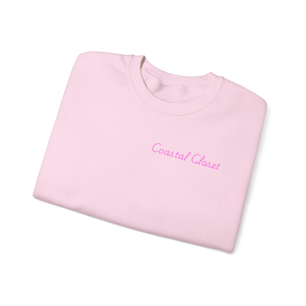 'Coastal Chase' Minimal Script Crewneck Sweatshirt